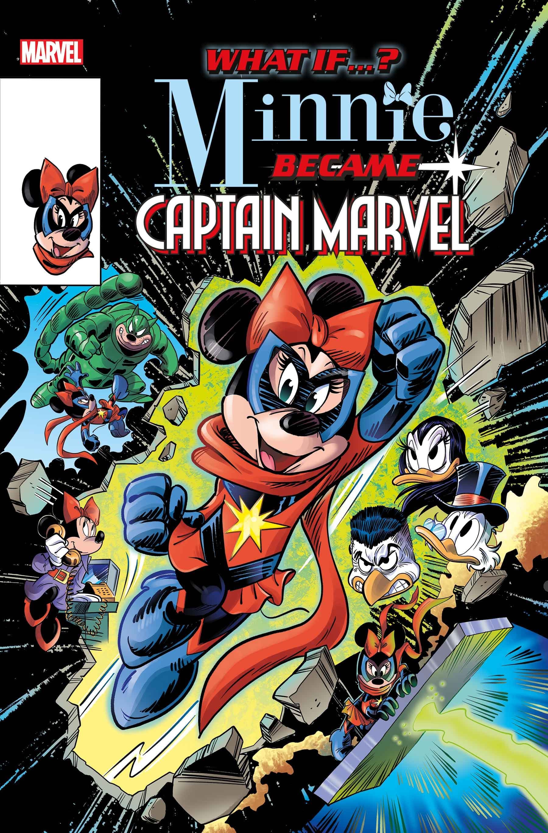 Disney Parks Marvel Captain Marvel Minnie Mouse Ear Higher Further Faster DISNEY PARKS NWT Captain Marvel Higher Further Faster Mohawk  main image 4