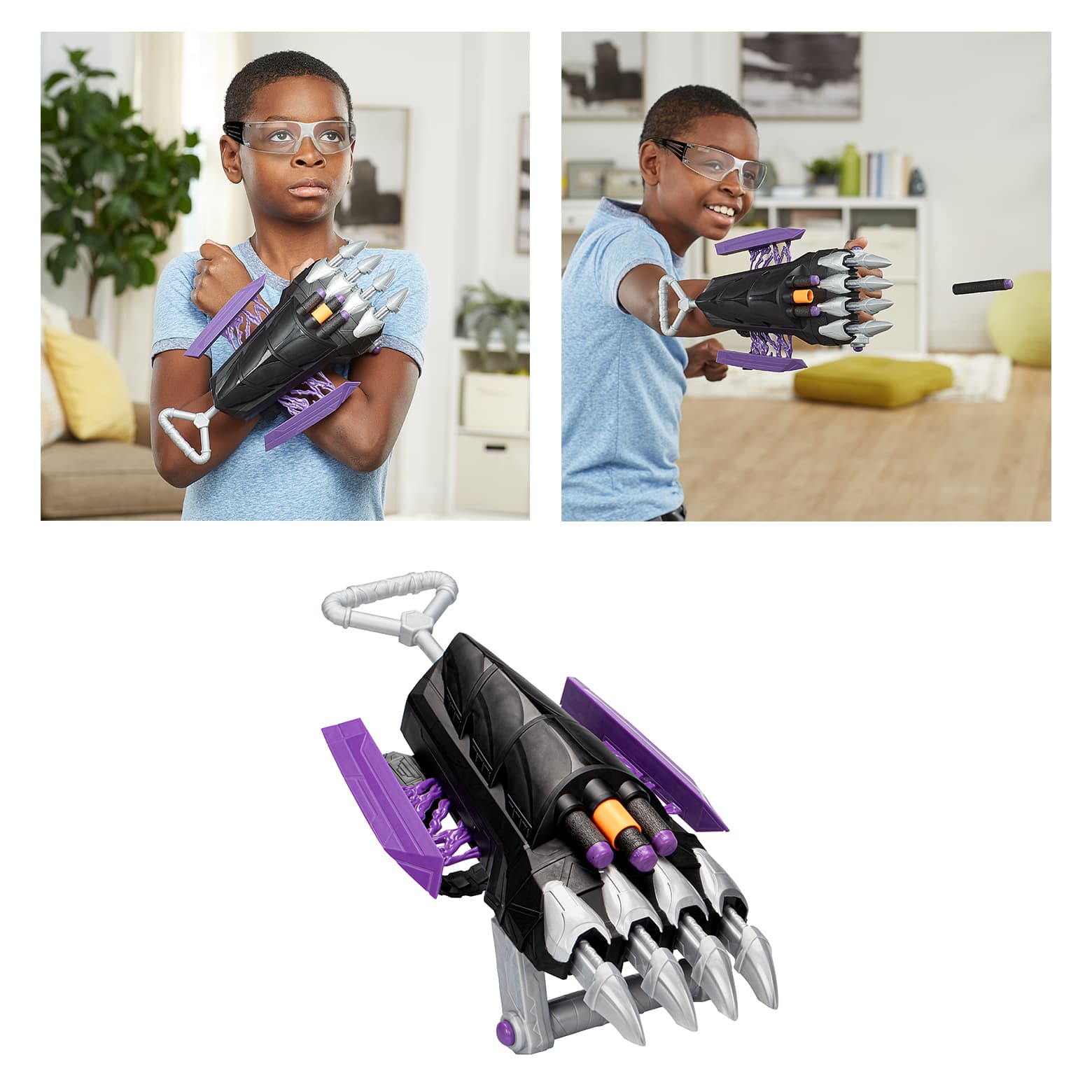 MARVEL MECH STRIKE MECHASAURS BLACK PANTHER SABRE CLAW BLASTER