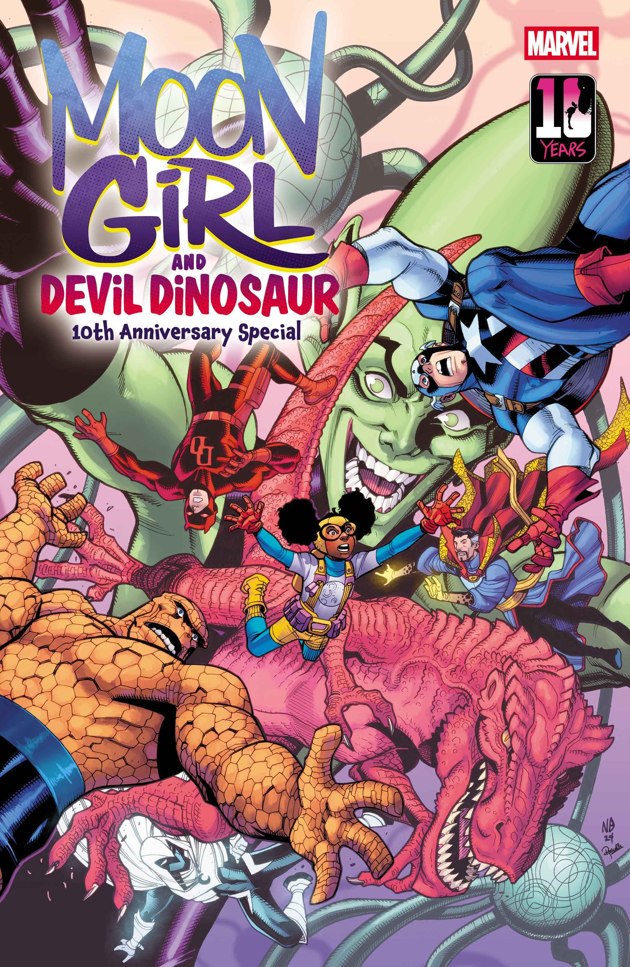 MOON GIRL & DEVIL DINOSAUR 10TH ANNIVERSARY SPECIAL #1 Cover by NICK BRADSHAW