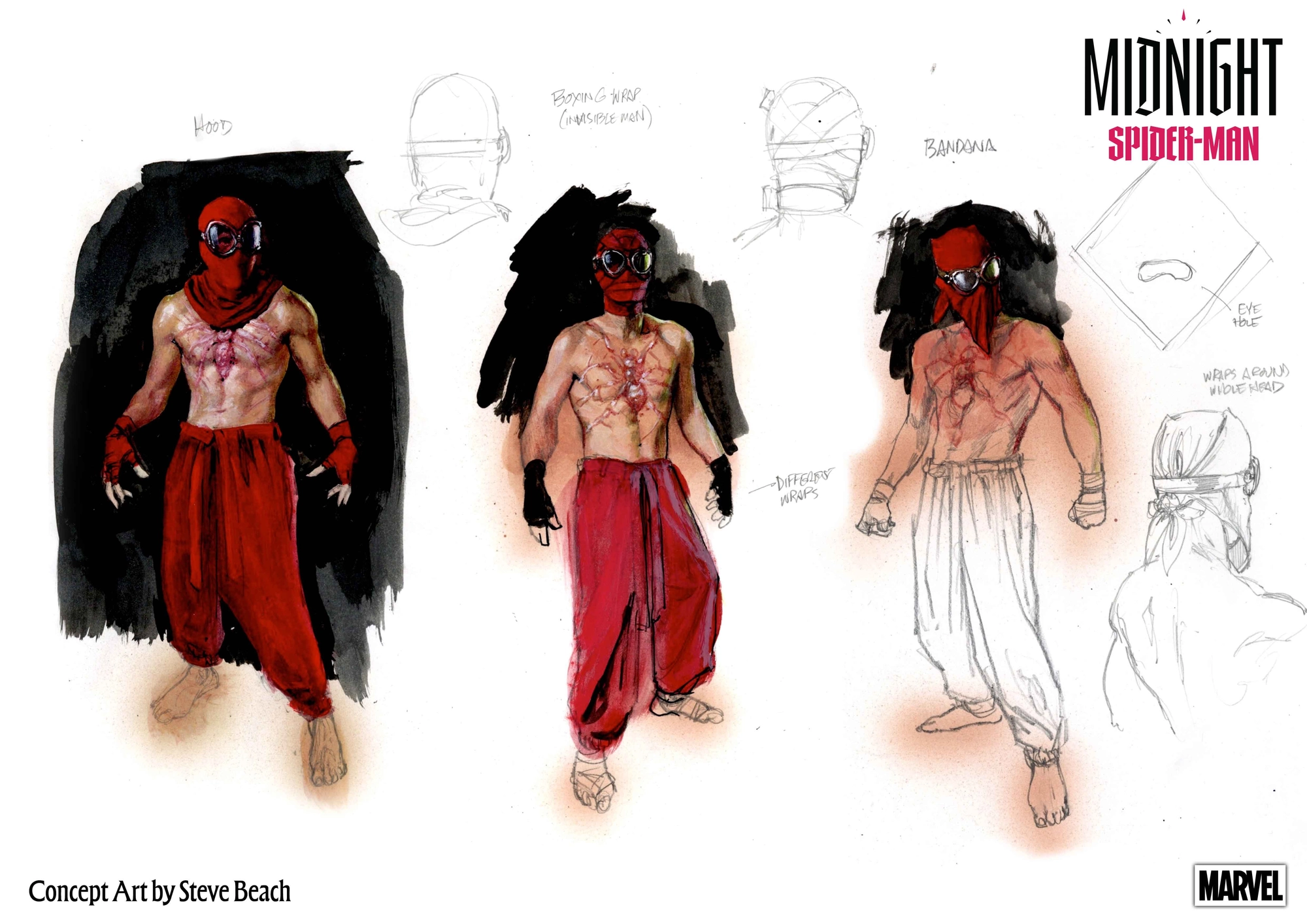 'Midnight Spider-Man' Mask Concepts
