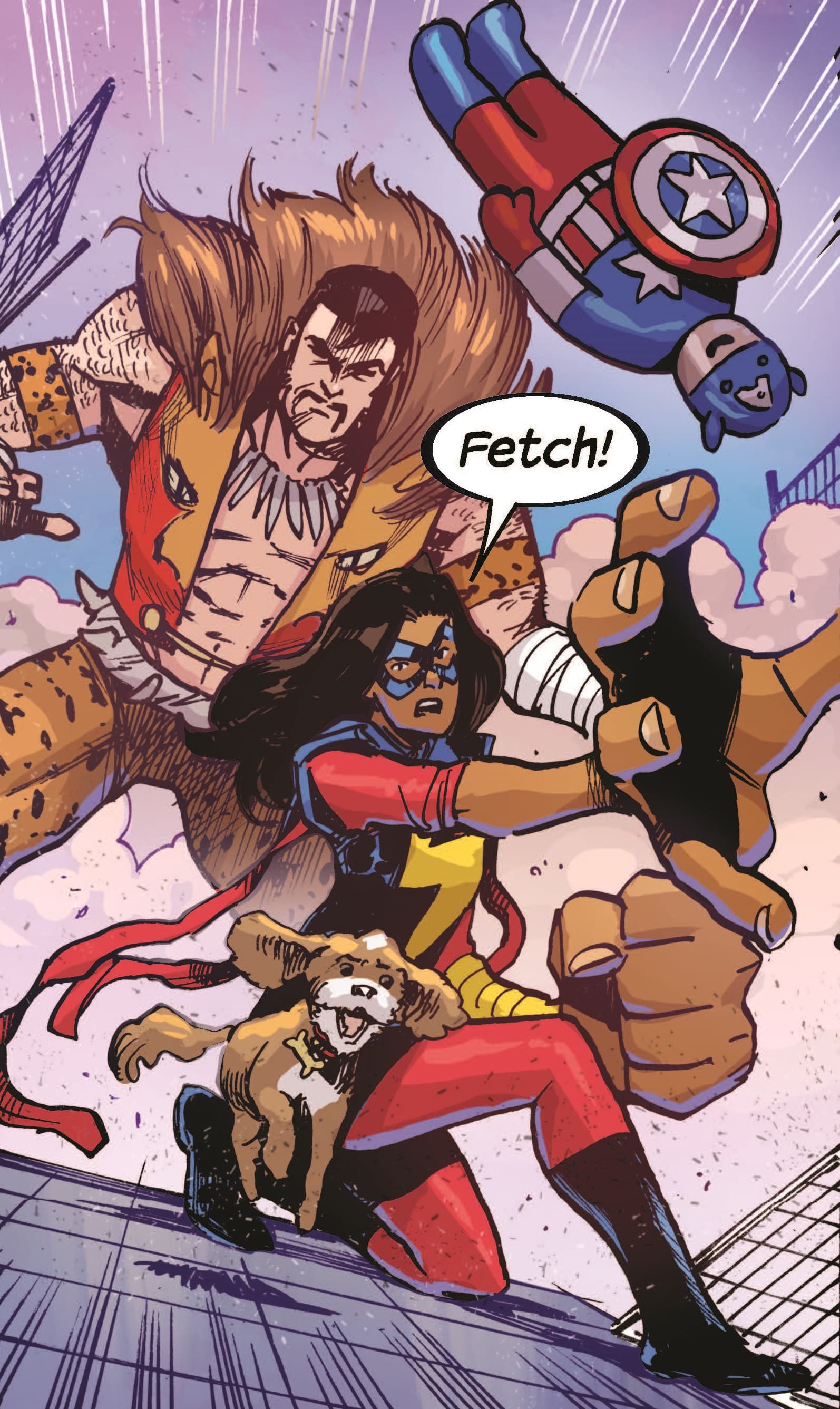 Preview panels from MARVEL MUTTS INFINITY COMIC (2023) #1.