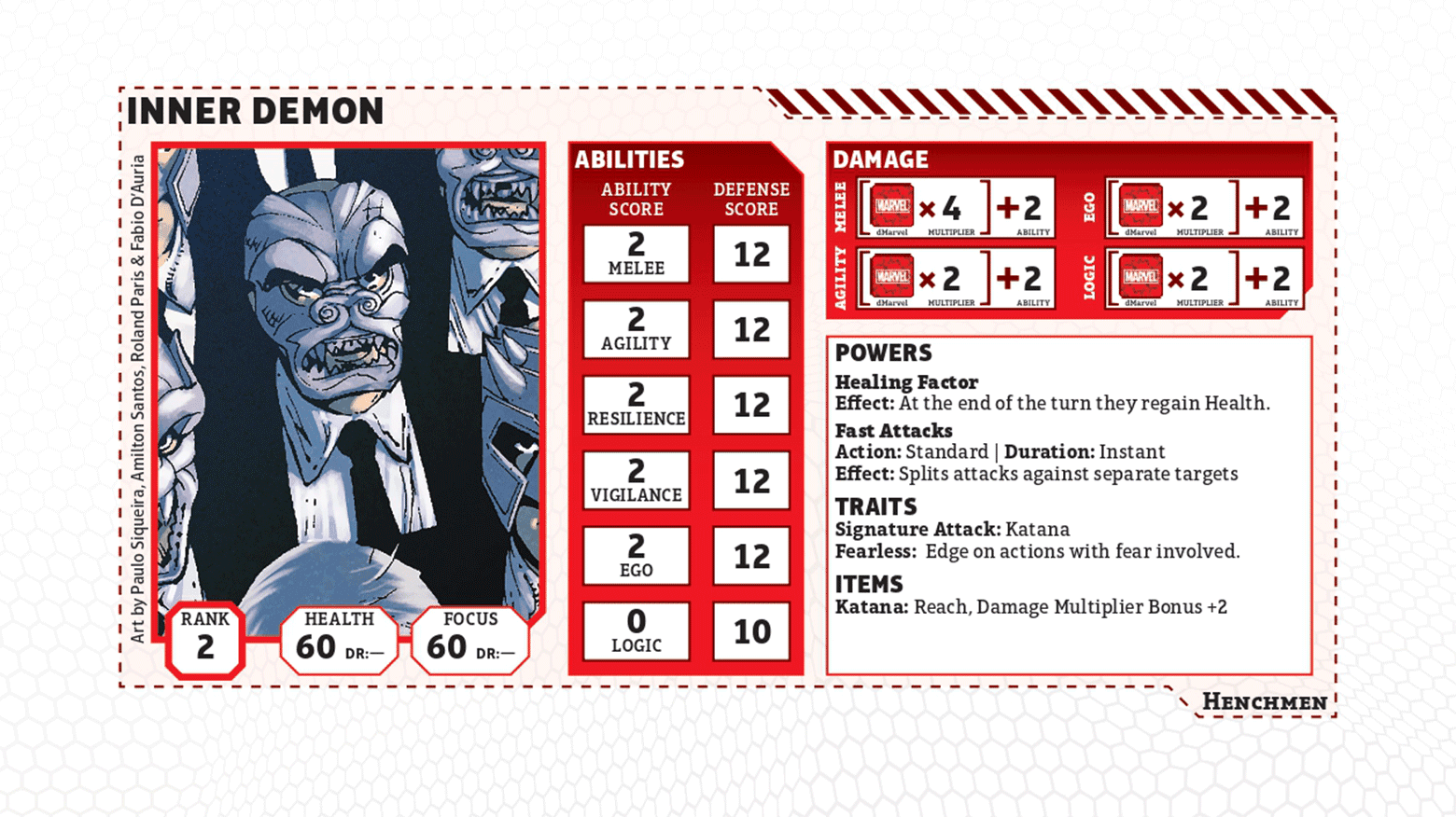 Marvel Multiverse Role-Playing Game Henchman Inner Demon