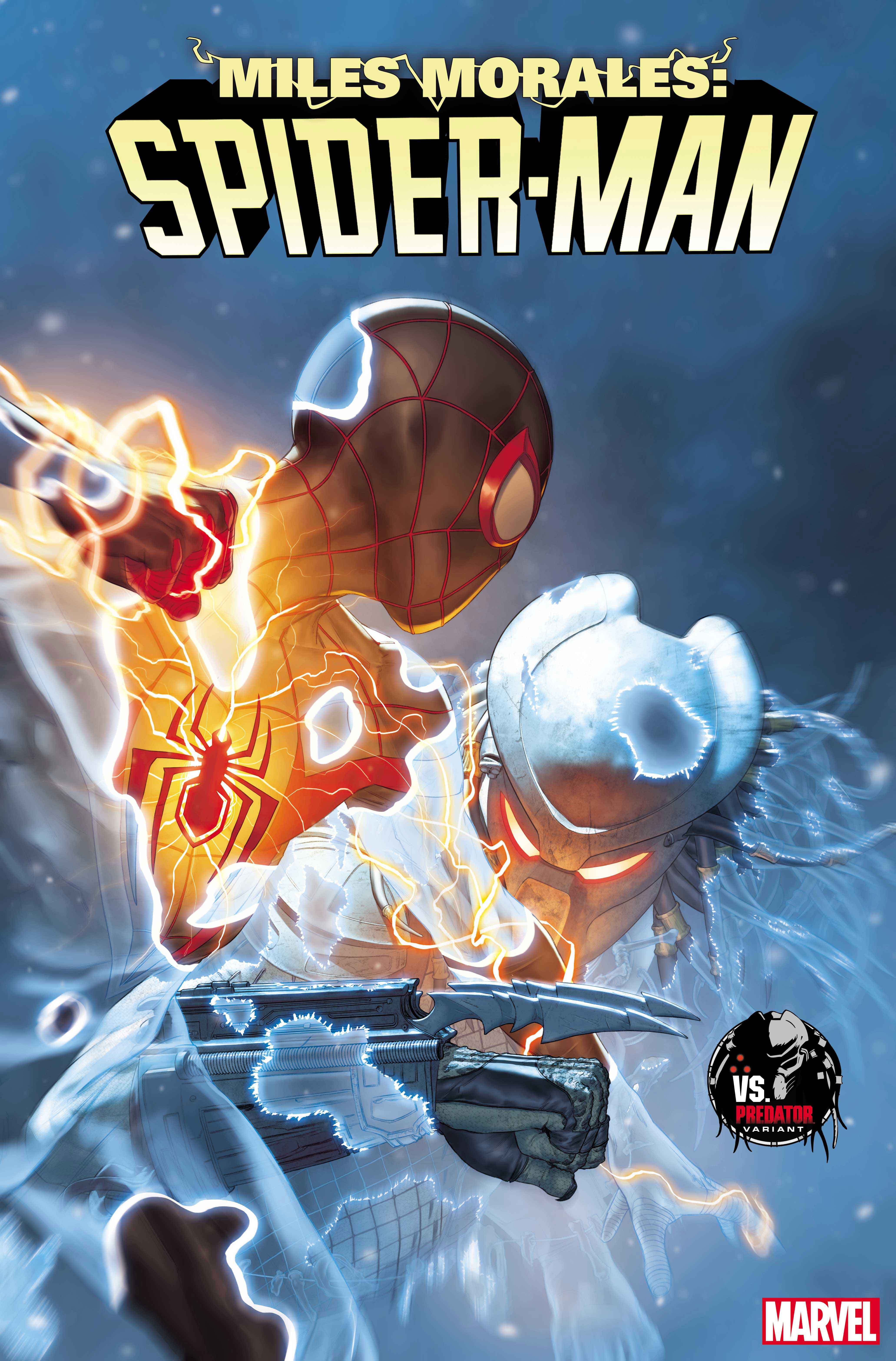 MILES MORALES: SPIDER-MAN #40 PREDATOR VARIANT COVER by MATTIA DE IULIS, On Sale 7/20