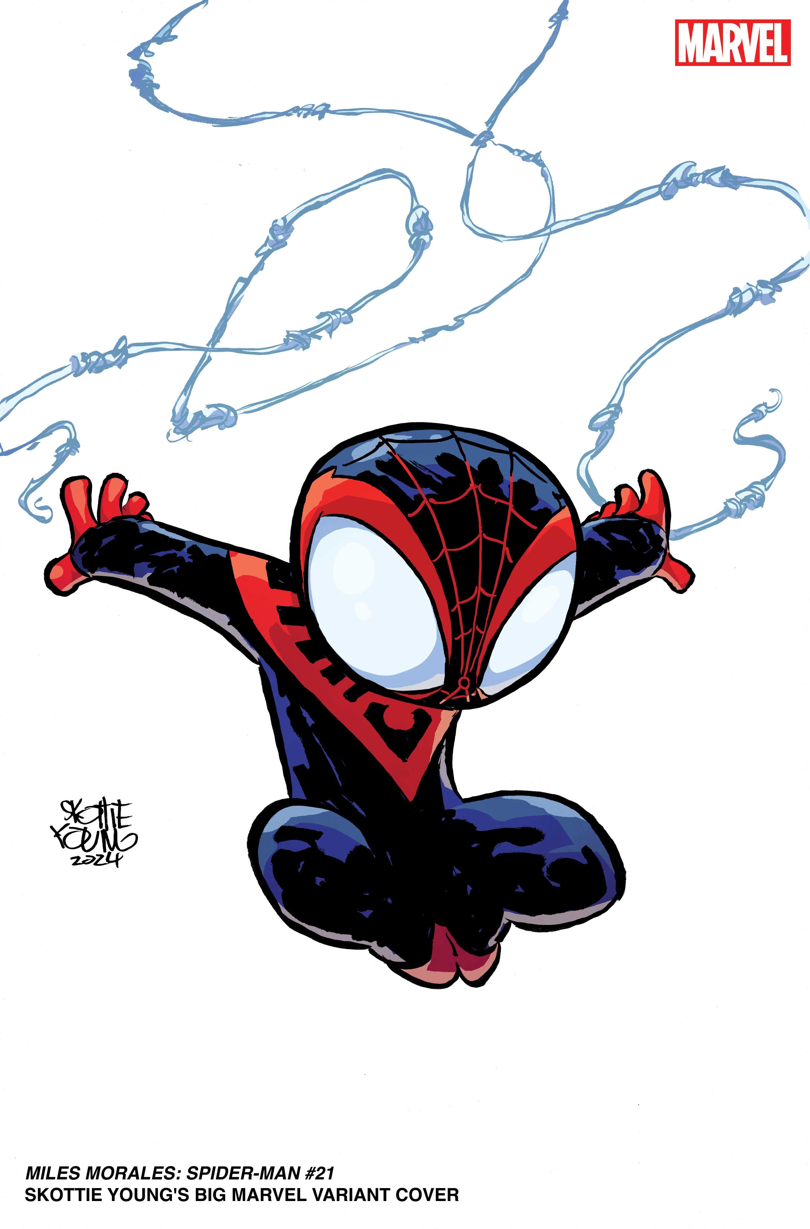 MILES MORALES: SPIDER-MAN #21 Skottie Young's Big Marvel Variant Cover