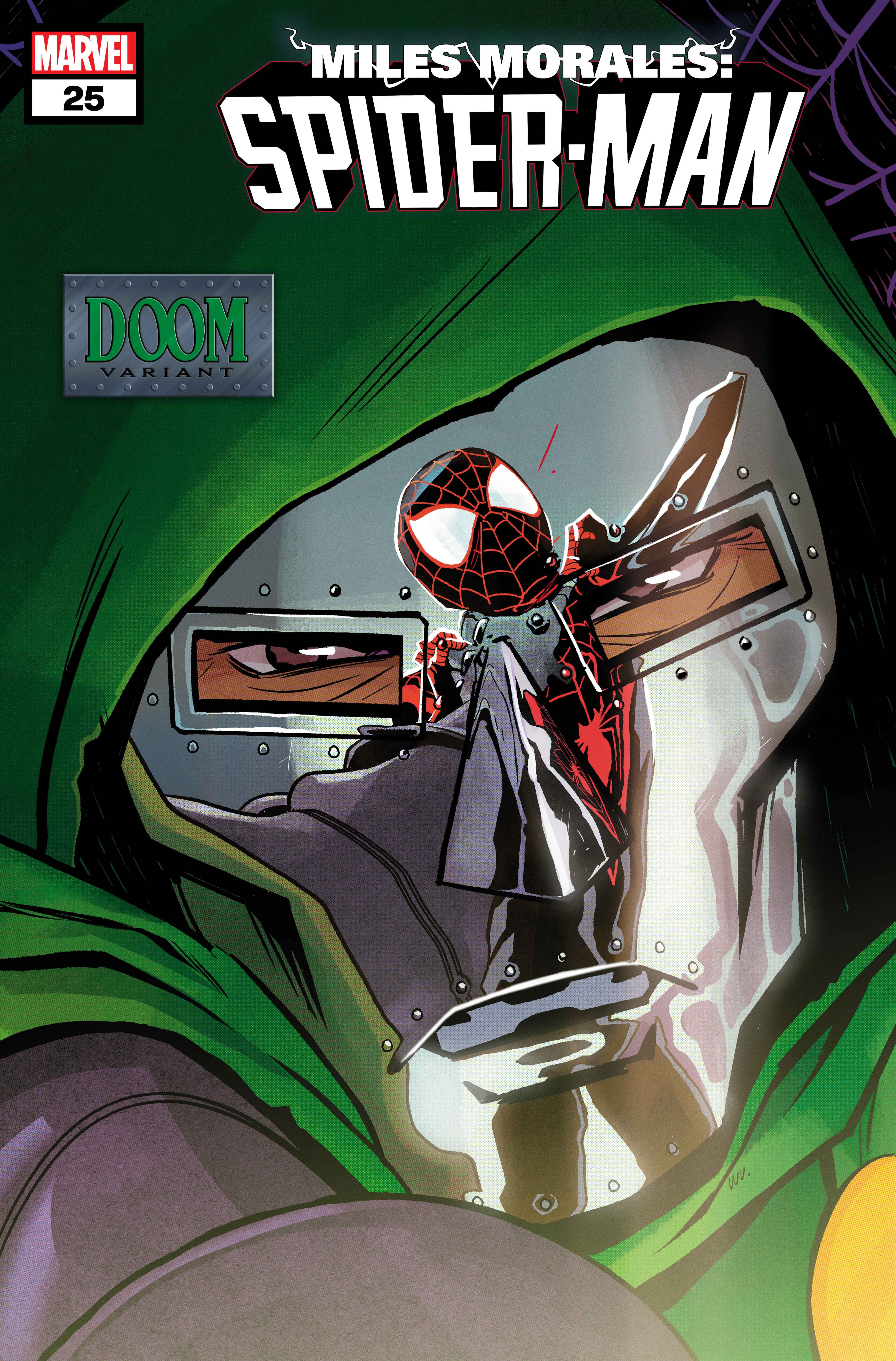 MILES MORALES: SPIDER-MAN #25 Doom Variant Cover by Annie Wu​​​​​​​