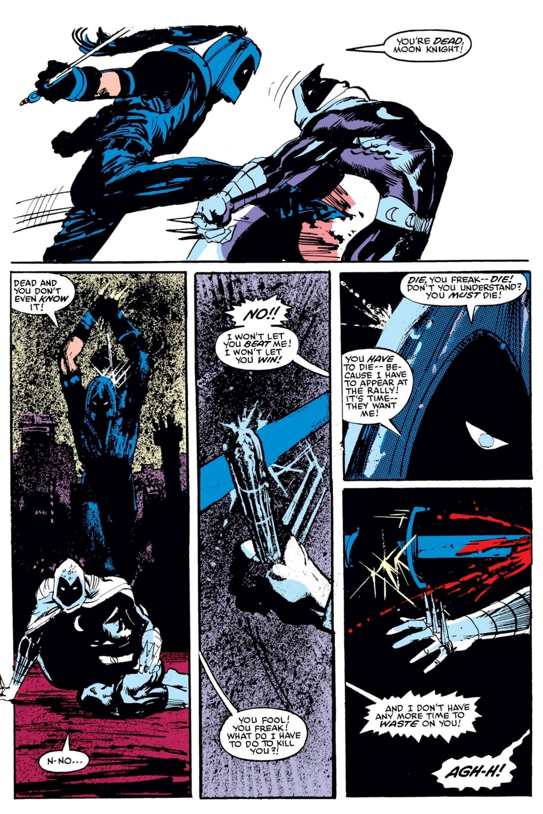 MOON KNIGHT (1980) #25 page by Doug Moench and Bill Sienkiewicz