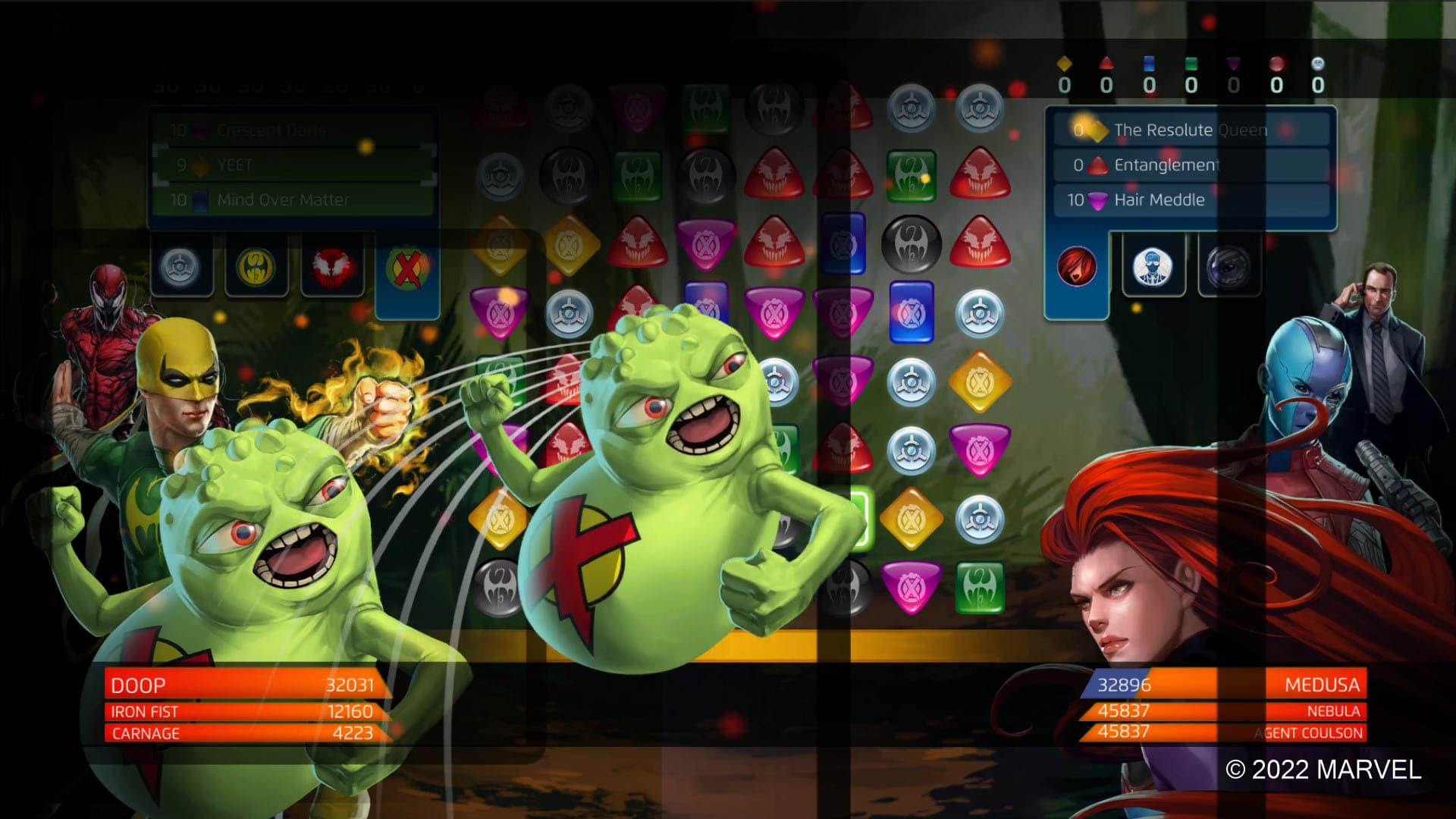 Doop (Green One) uses Yeet in MARVEL Puzzle Quest