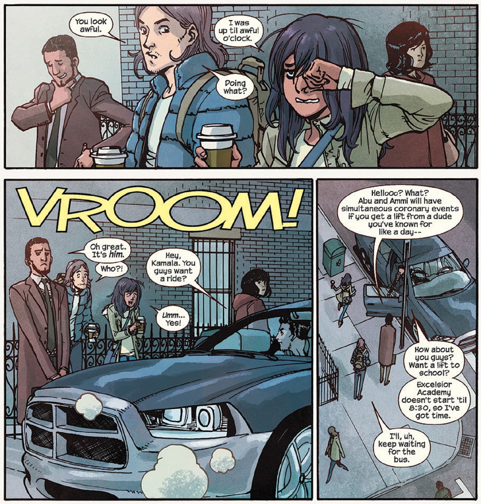 Kamala meets a family friend.