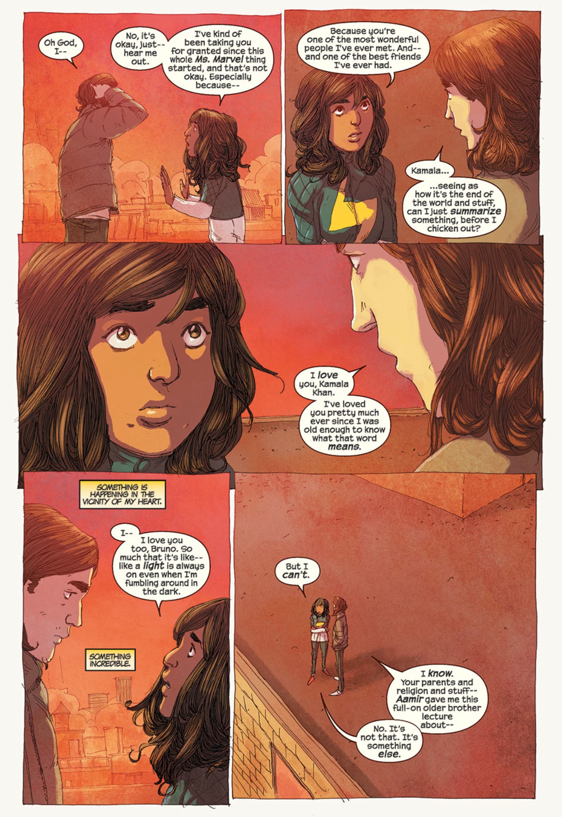 MS. MARVEL (2014) #19 page by G. Willow Wilson and Adrian Alphona