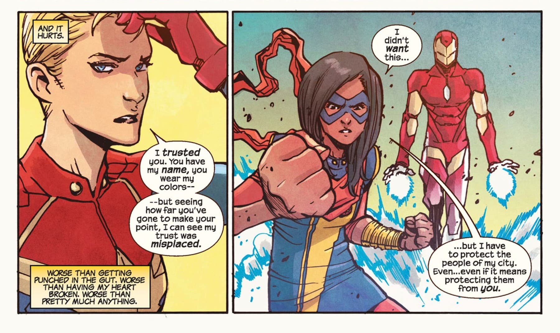 MS. MARVEL (2015) #11 panels by G. Willow Wilson and Takeshi Miyazawa