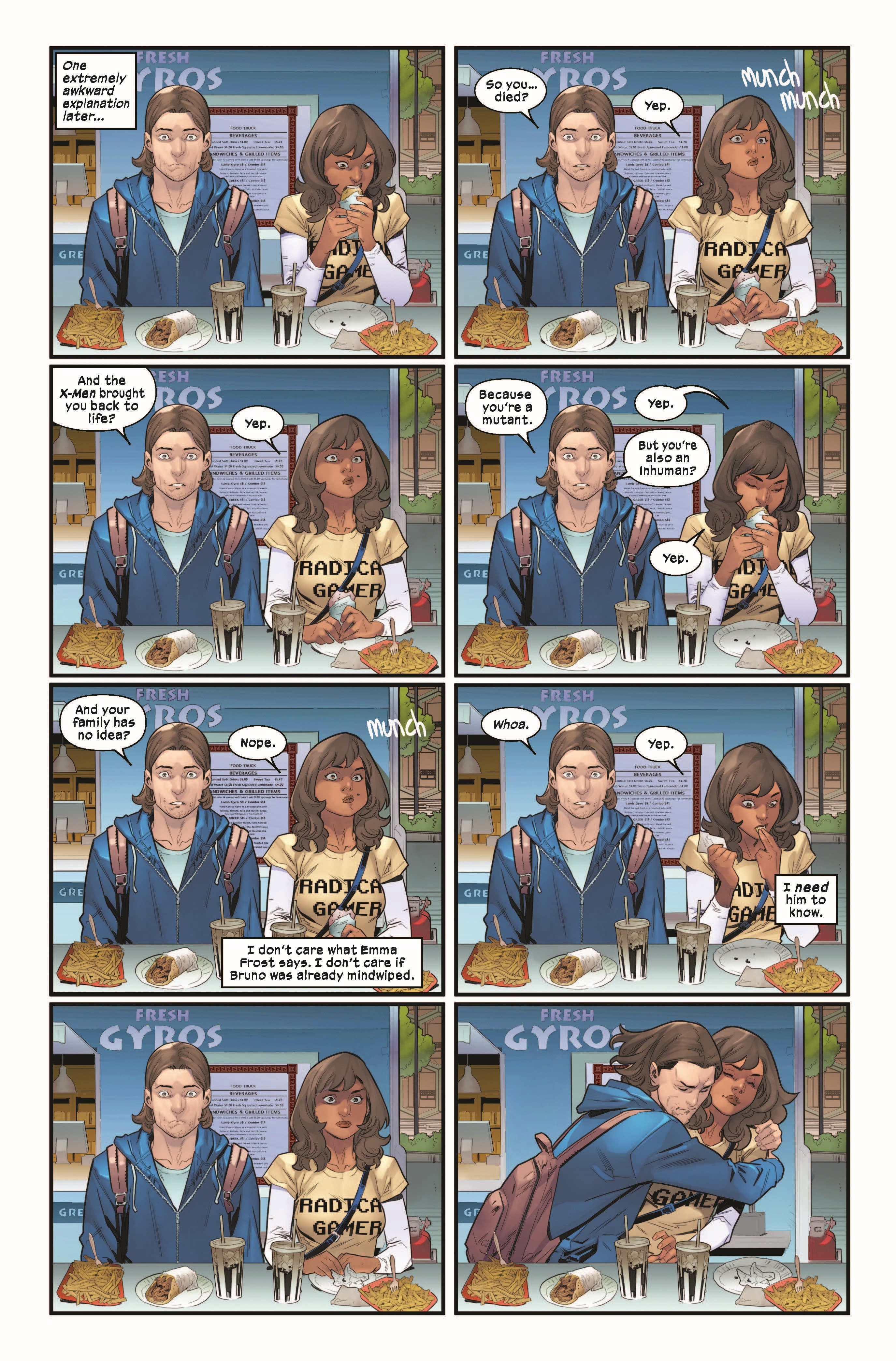 MS. MARVEL: THE NEW MUTANT (2023) #1 page by Iman Vellani, Sabir Pirzada, and Carlos Gómez