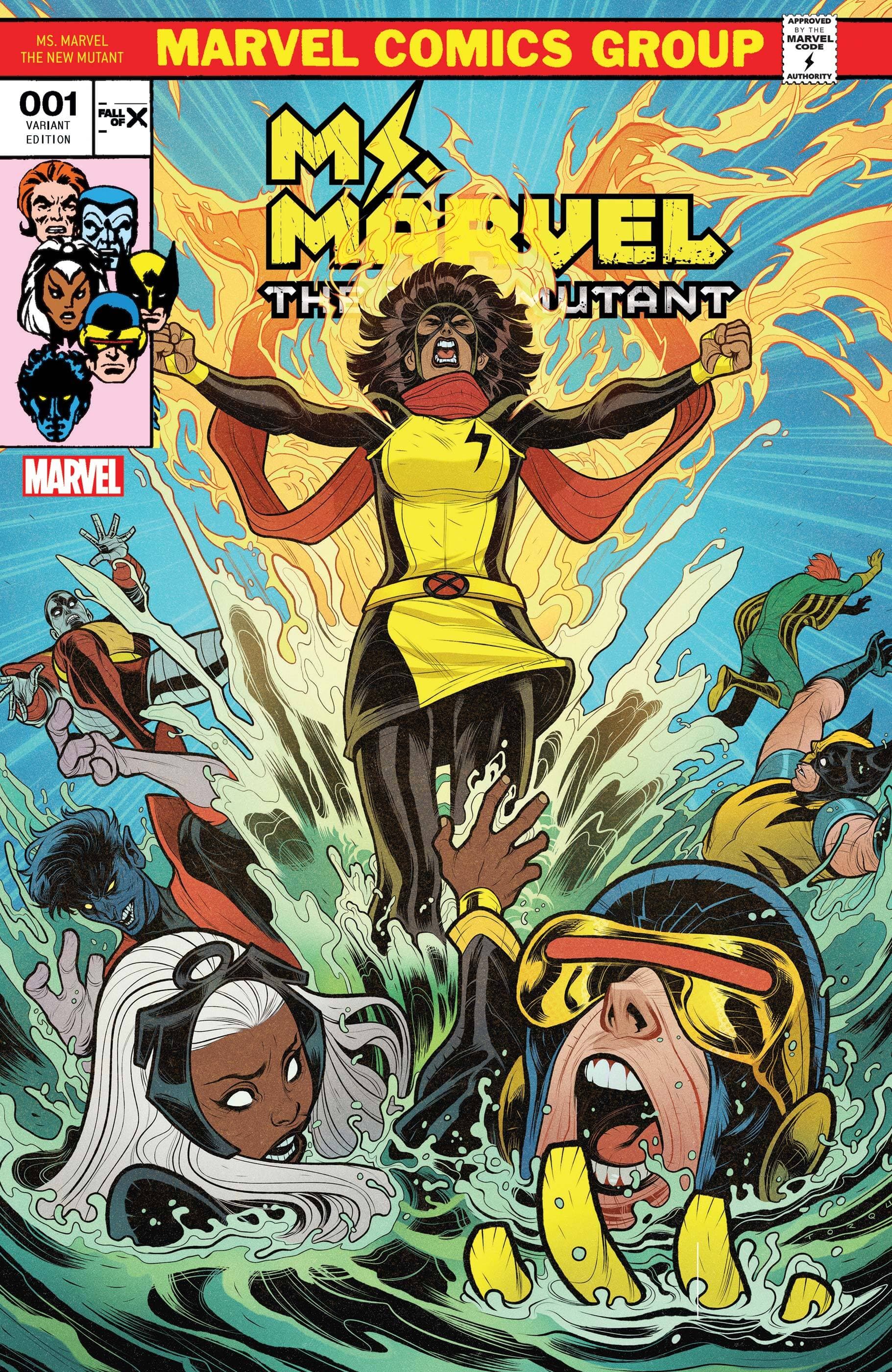 MS. MARVEL: THE NEW MUTANT #1 Team Homage Variant Cover by Elizabeth Torque