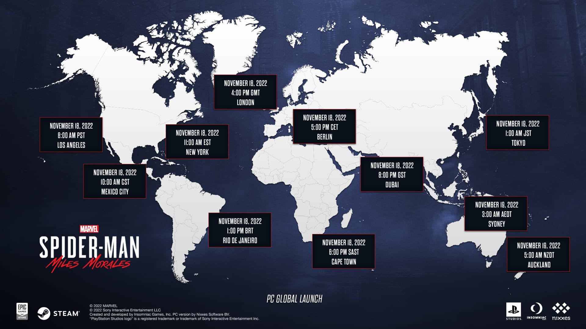 Marvel's Spider-Man: Miles Morales on PC Launch Map