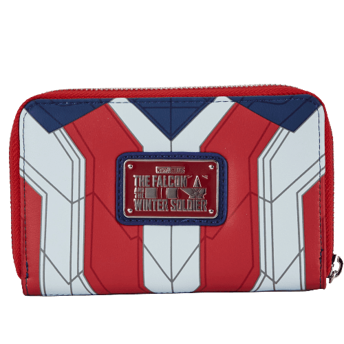 Falcon Captain America Cosplay Zip Around Wallet / shop it <a href=https://www.loungefly.com/products/falcon-captain-america-cosplay-zip-around-wallet>here</a>