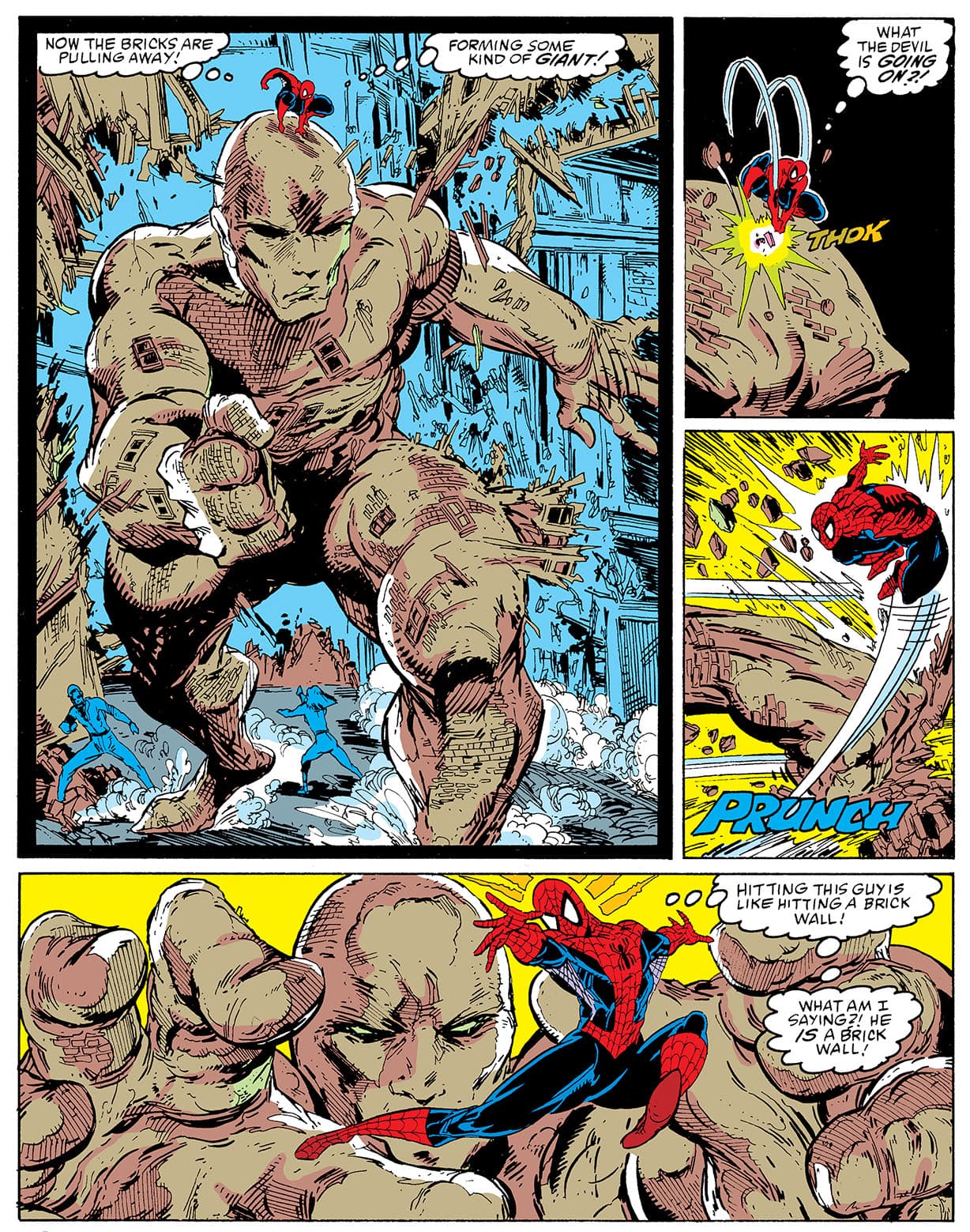 Mysterio brings the New York Public Library to life to attack Spider-Man