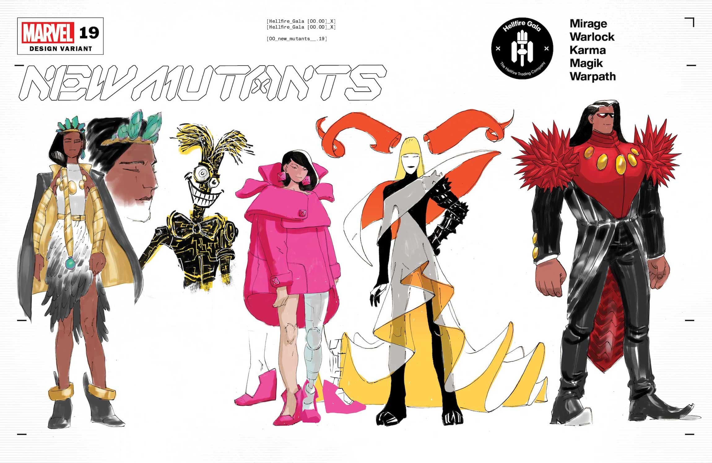 New Mutants Hellfire Design Variant Cover