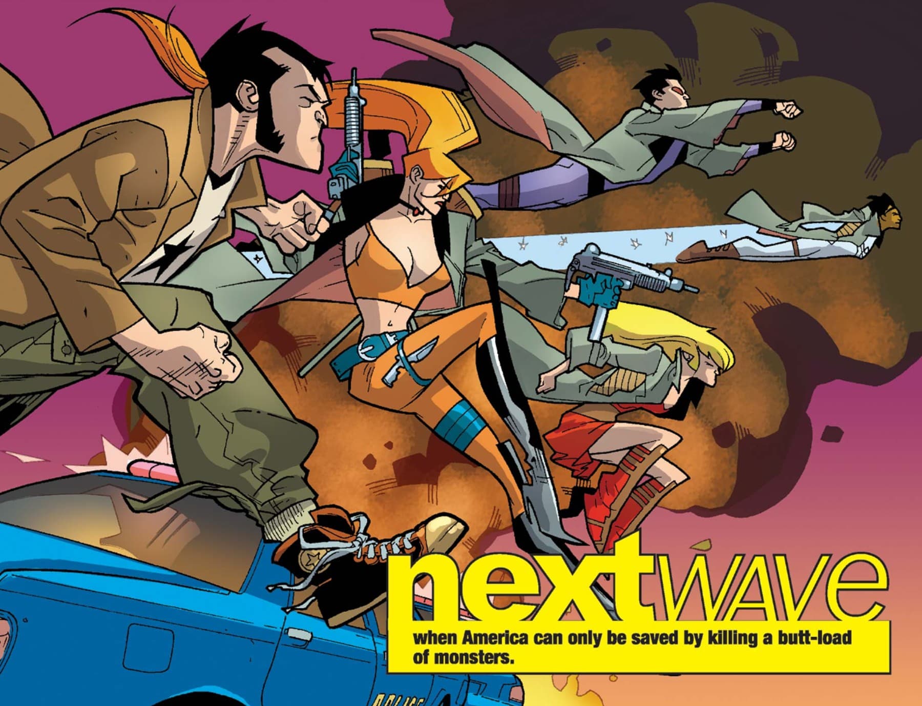 NEXTWAVE: AGENTS OF H.A.T.E. (2006) #7 panel by Stuart Immonen