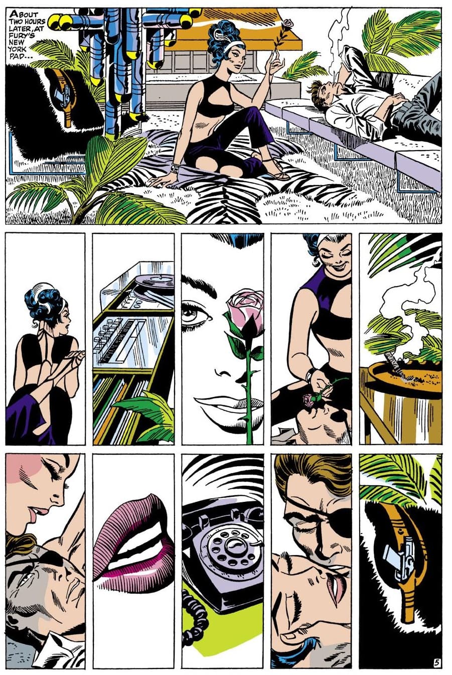 The lovers embrace in NICK FURY, AGENT OF S.H.I.E.L.D. (1968) #2.