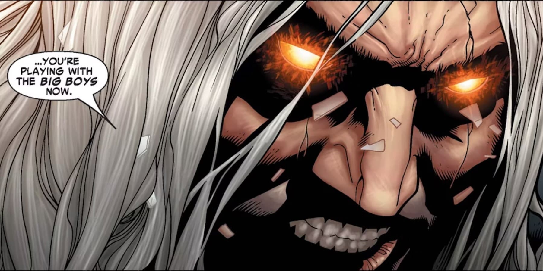CIVIL WAR (2006) #1 panel by Mark Millar and Steve McNiven