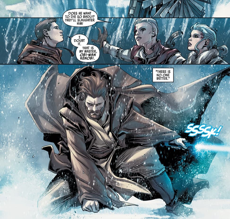 Obi-Wan on a rescue mission.