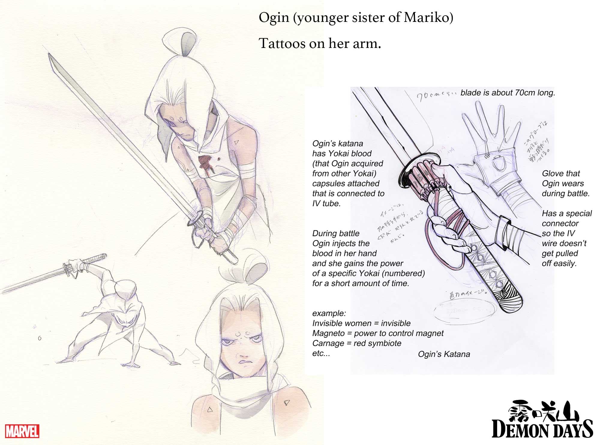 Ogin character designs