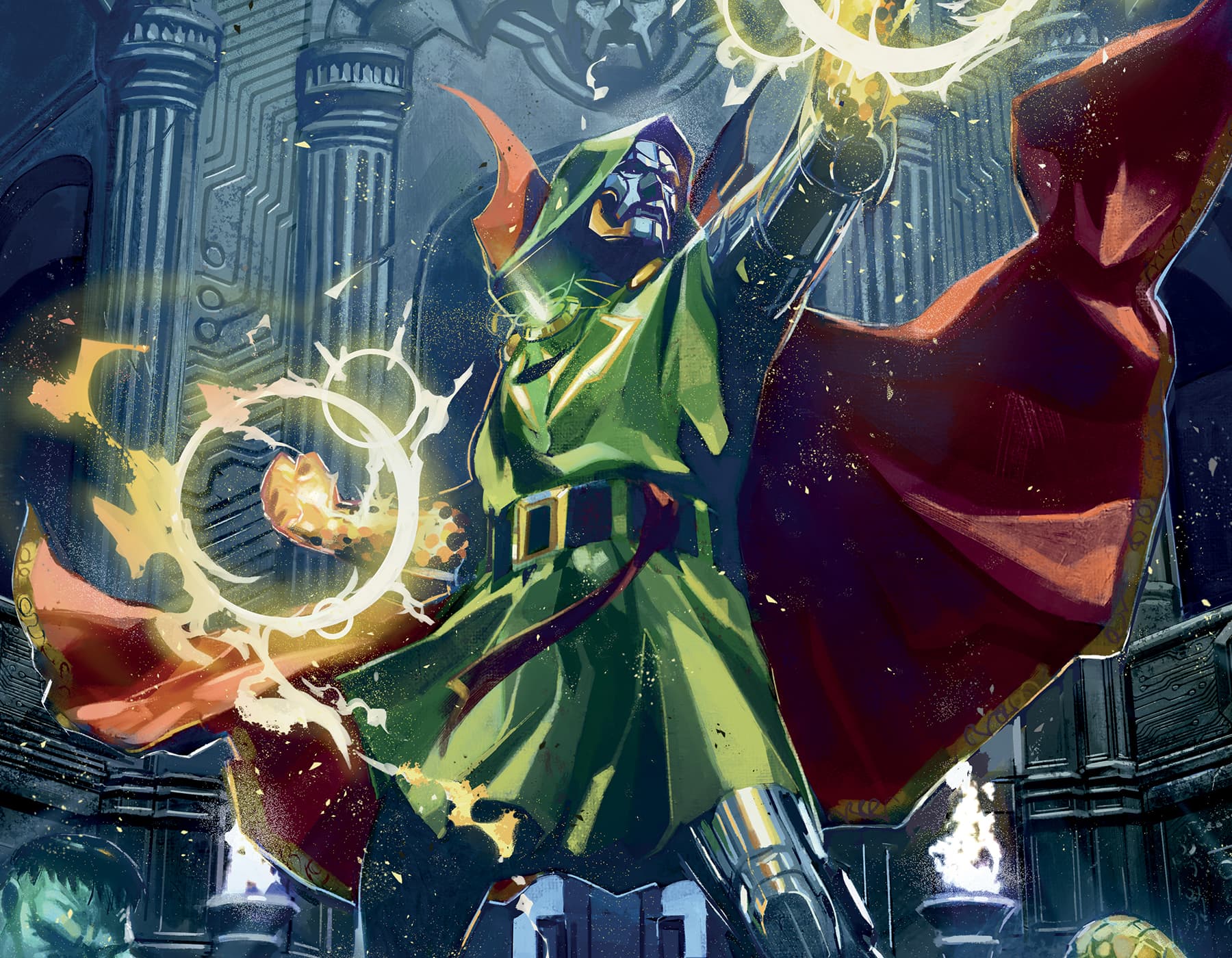 ONE WORLD UNDER DOOM (2025) #1 cover by Ben Harvey