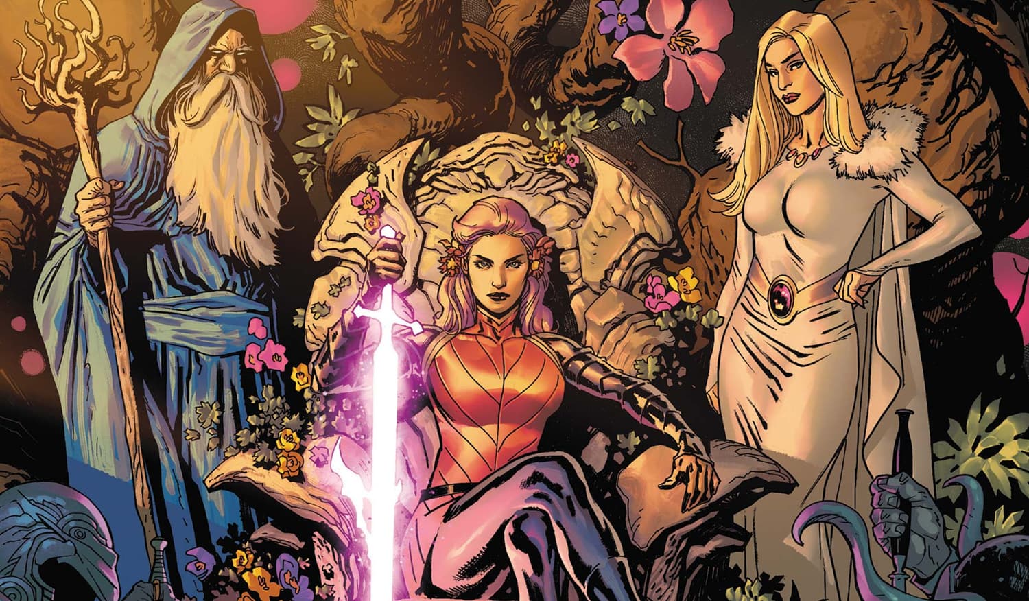 KNIGHTS OF X (2022) #5 cover by Yanick Paquette and Alejandro Sánchez Rodríguez