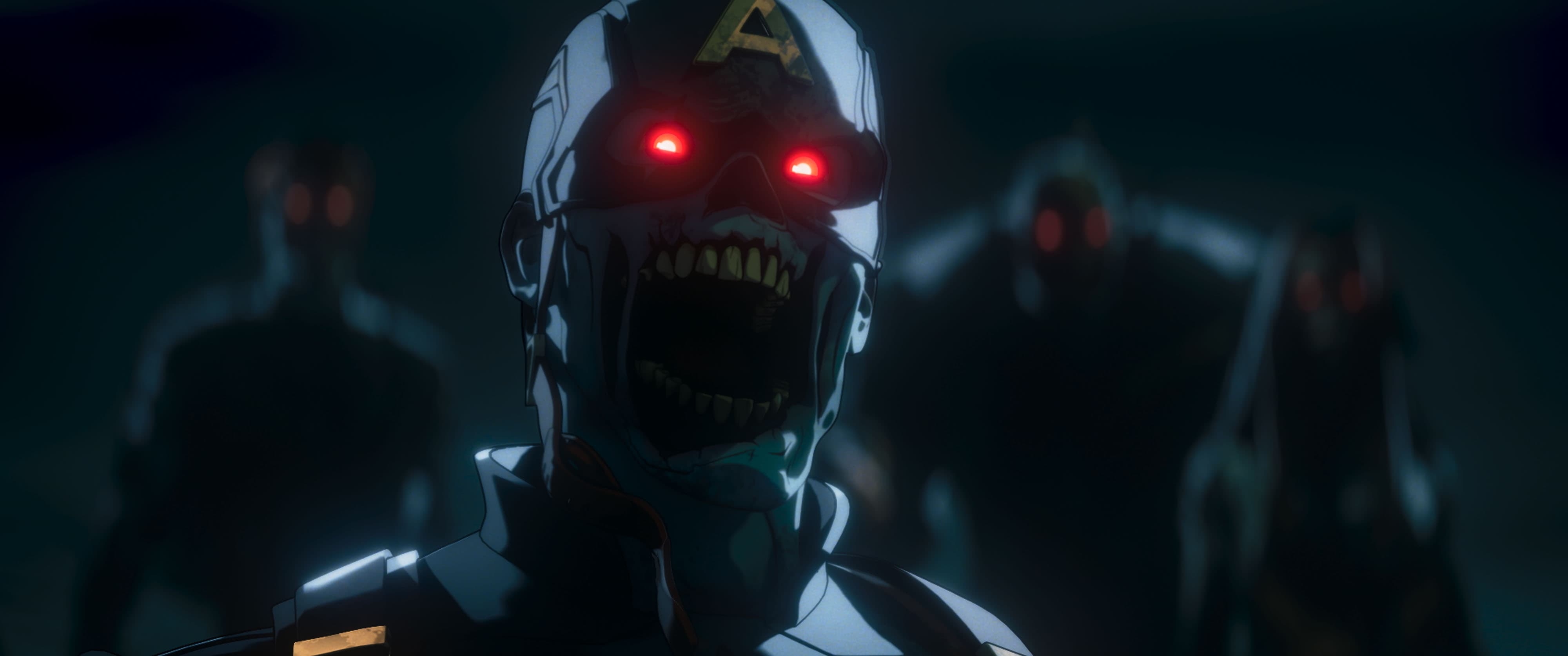 Zombie Captain America in Marvel Animation's 'Marvel Zombies'