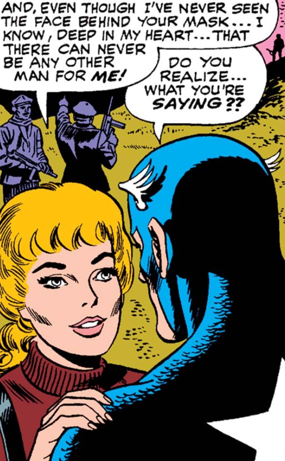 Tales of Suspense (1959) #77 panel by Stan Lee, John Romita Sr., Jack Kirby, and Gene Colan