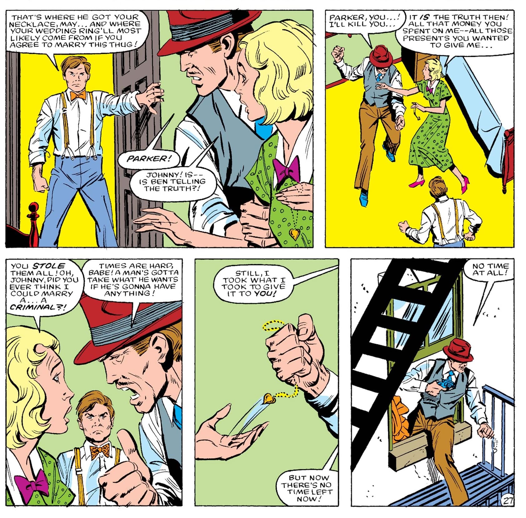 Ben Parker to the rescue in PETER PARKER, THE SPECTACULAR SPIDER-MAN ANNUAL (1979) #4.