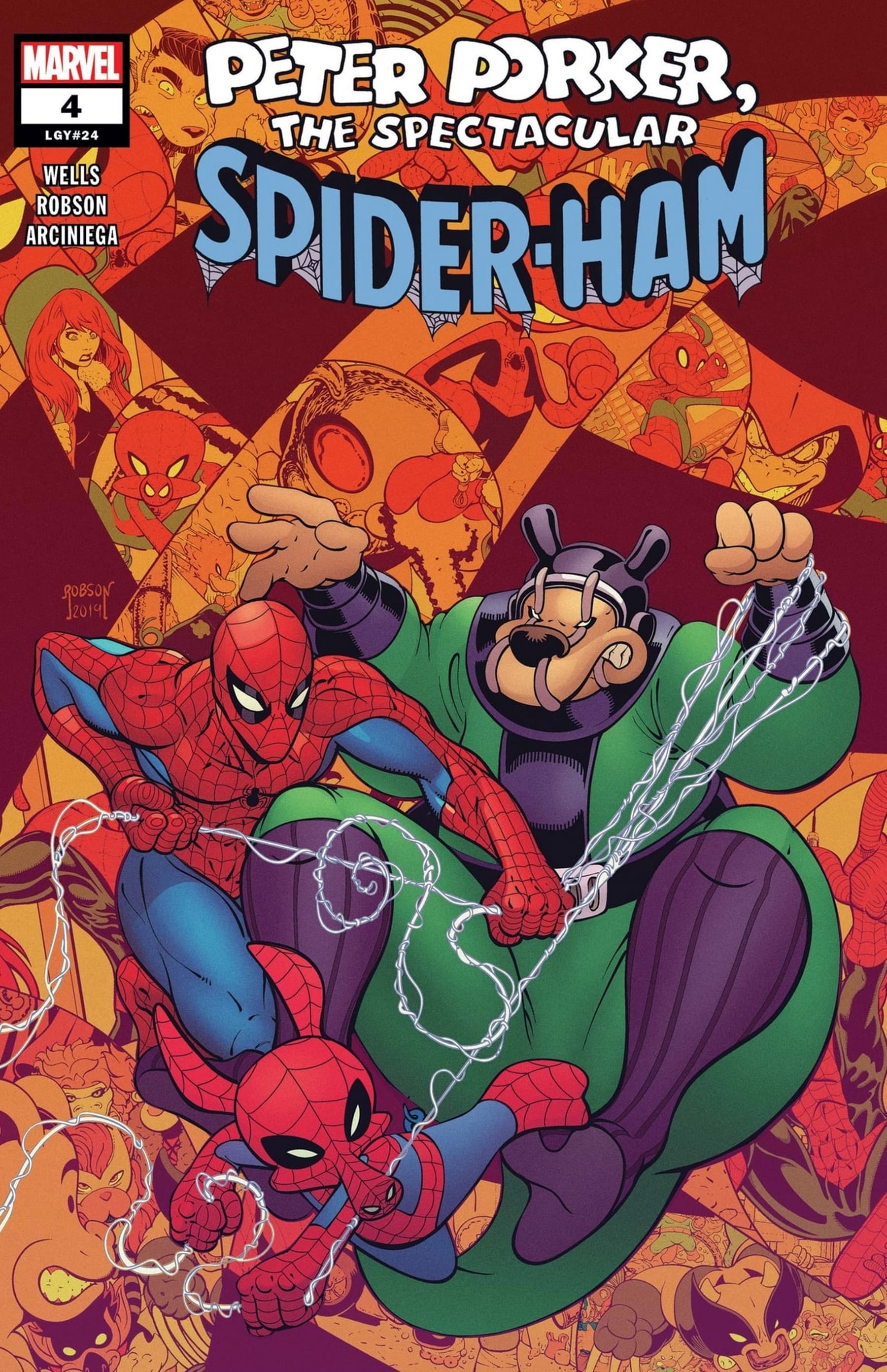 PETER PORKER, THE SPECTACULAR SPIDER-HAM (2019) #4 cover by Will Robson and Erick Arciniega