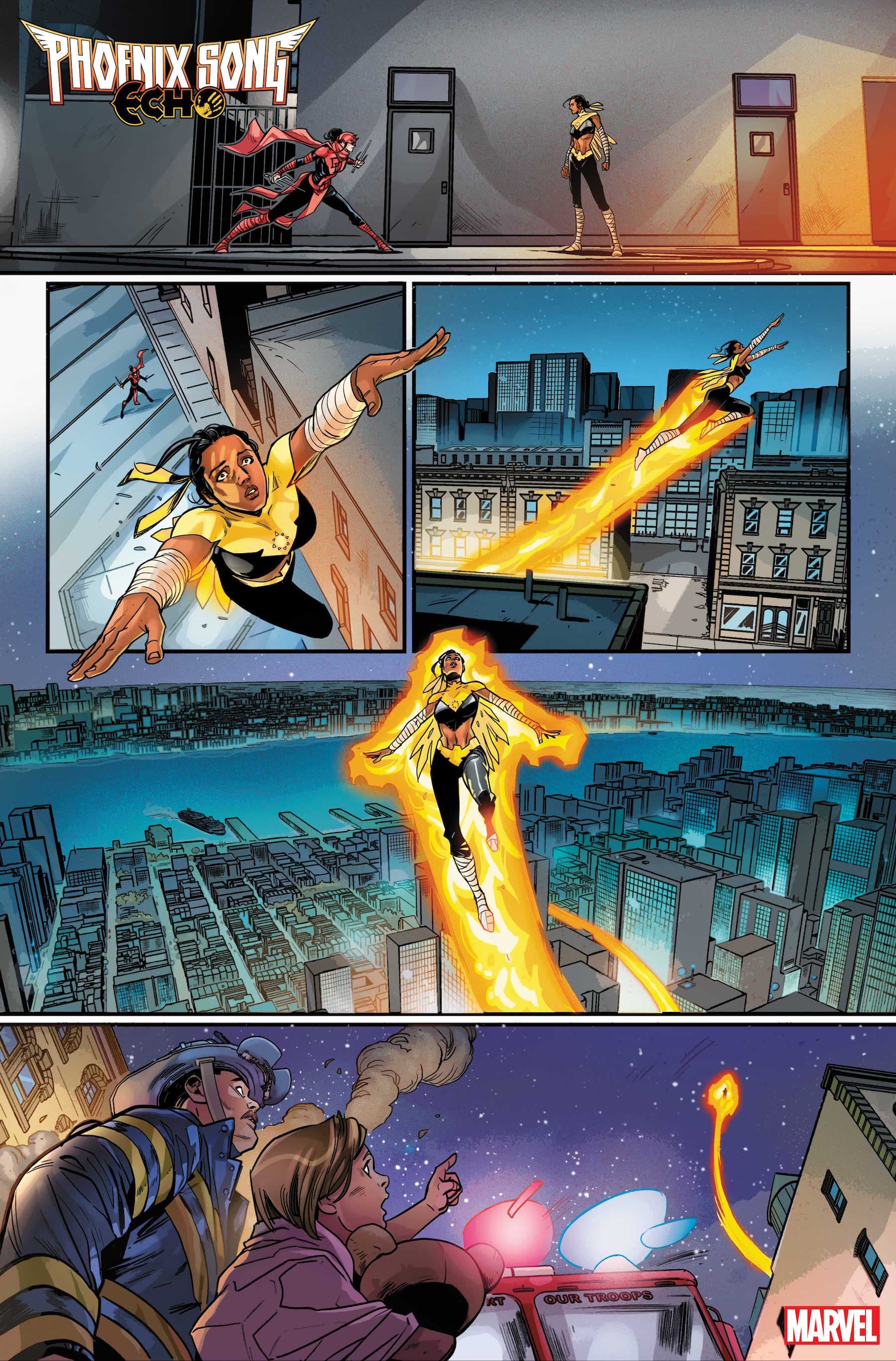 PHOENIX SONG: ECHO #1 preview art by Luca Maresca with colors by Carlos Lopez