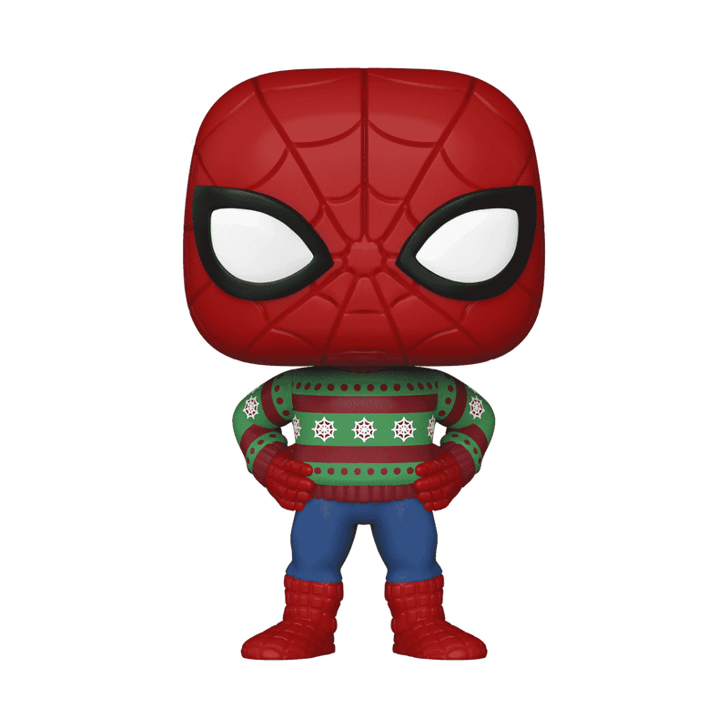 Shop it <a href=https://funko.com/pop-holiday-spider-man-in-ugly-sweater/72190.html>here</a>