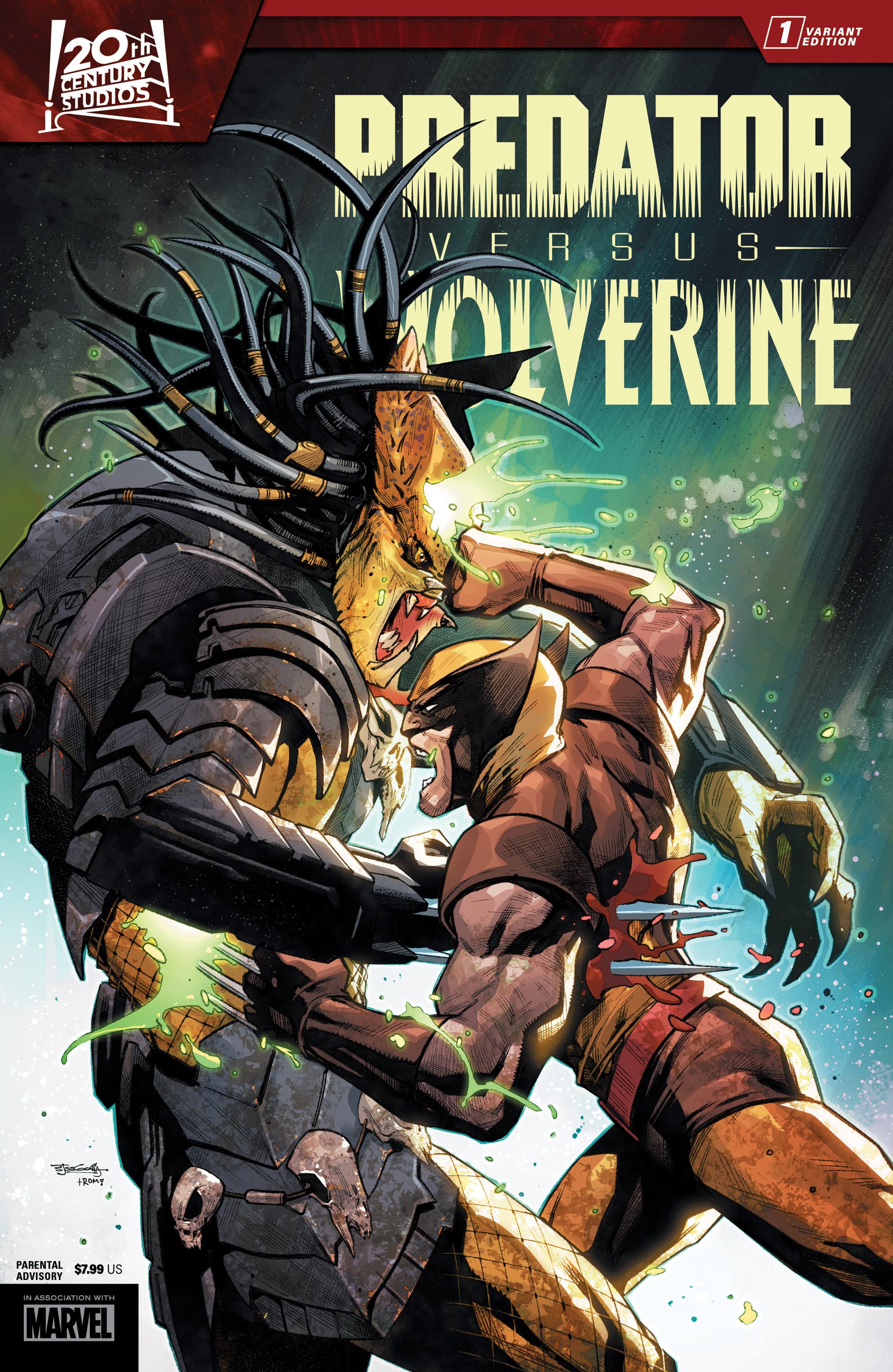 PREDATOR VS WOLVERINE #1 variant cover by Stephen Segovia