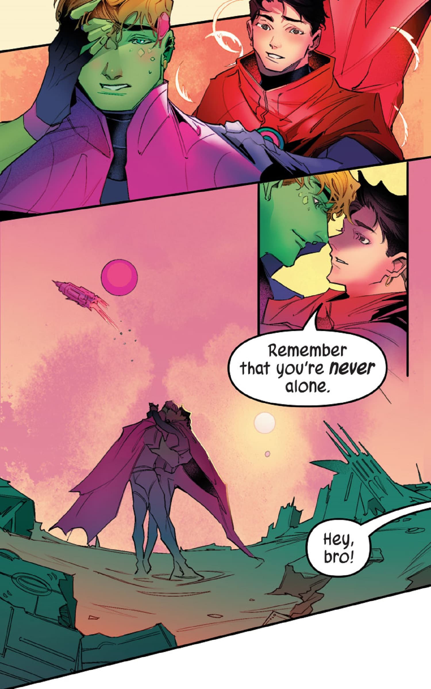 LOVE UNLIMITED: HULKLING & WICCAN INFINITY COMIC #25 preview page.