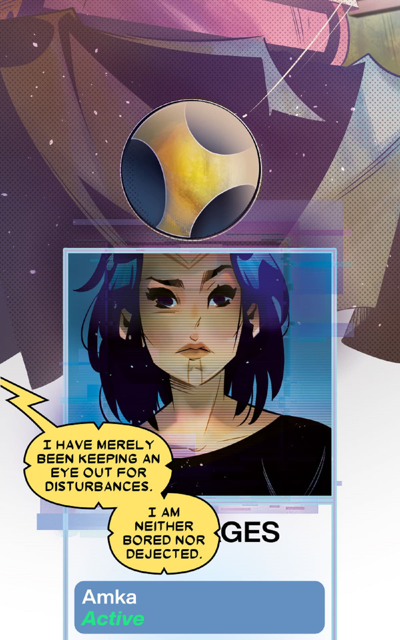 Viv Vision is caught moping by a Champions friend.