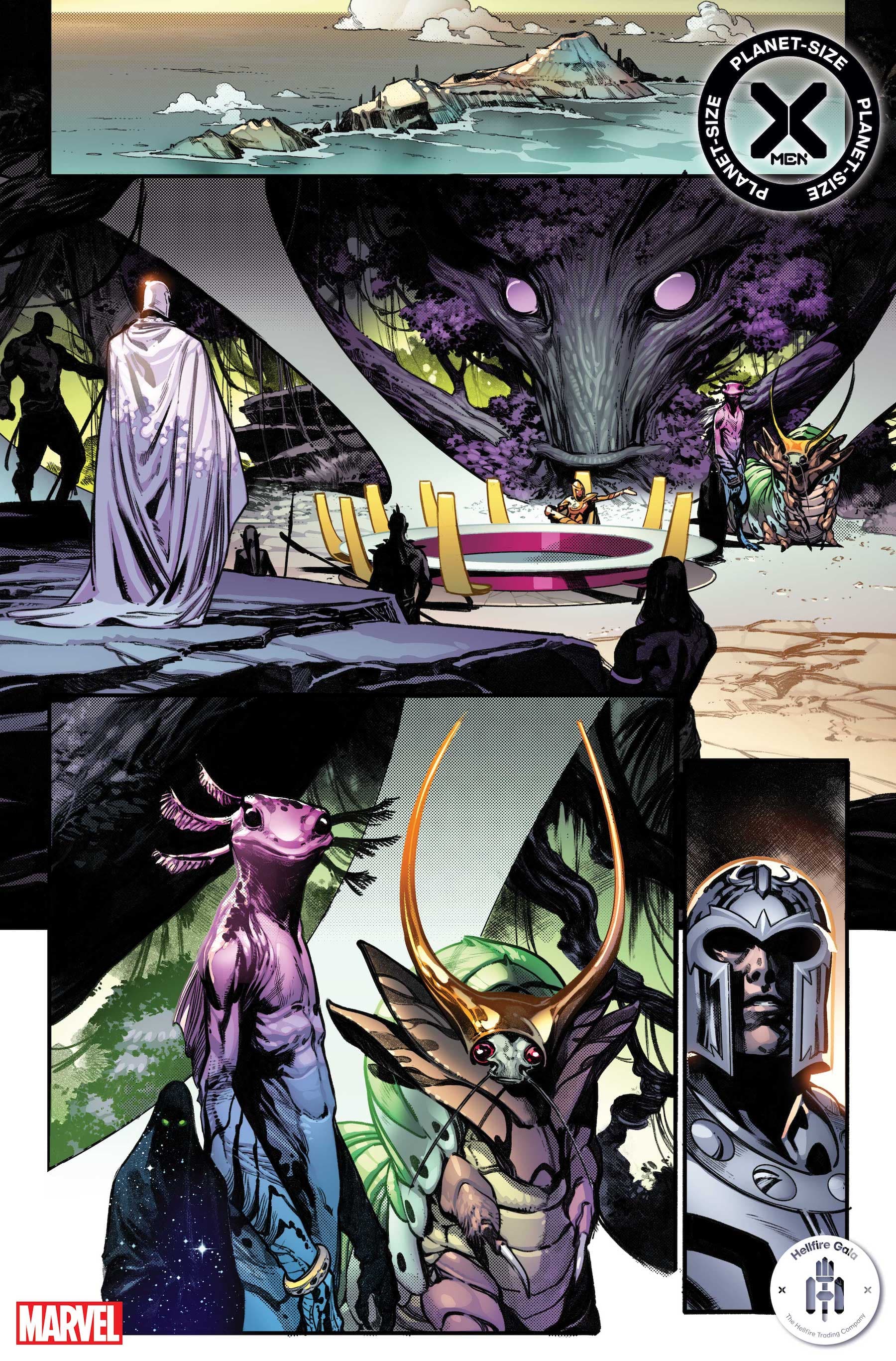 PLANET-SIZE X-MEN #1 art by Pepe Larraz with colors by Marte Gracia