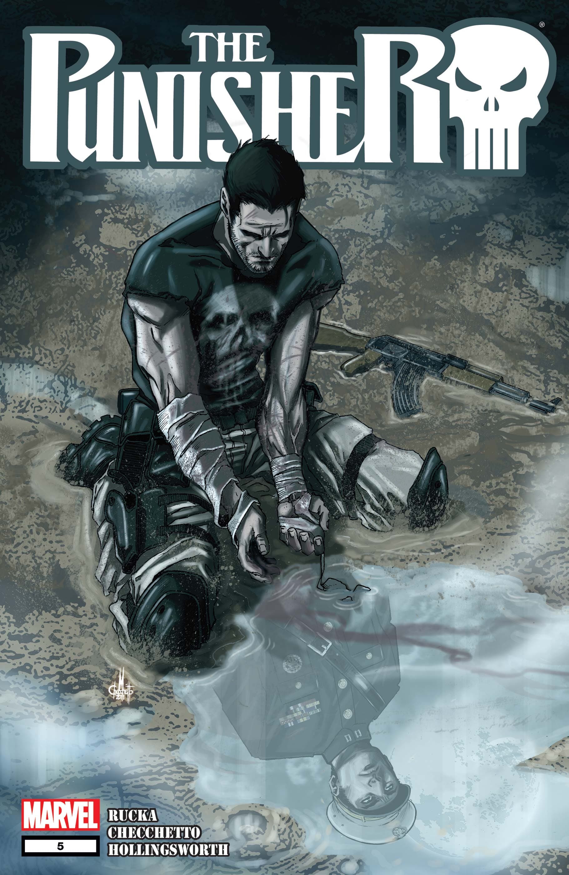 The Punisher (2011) #5 cover by Marco Checchetto