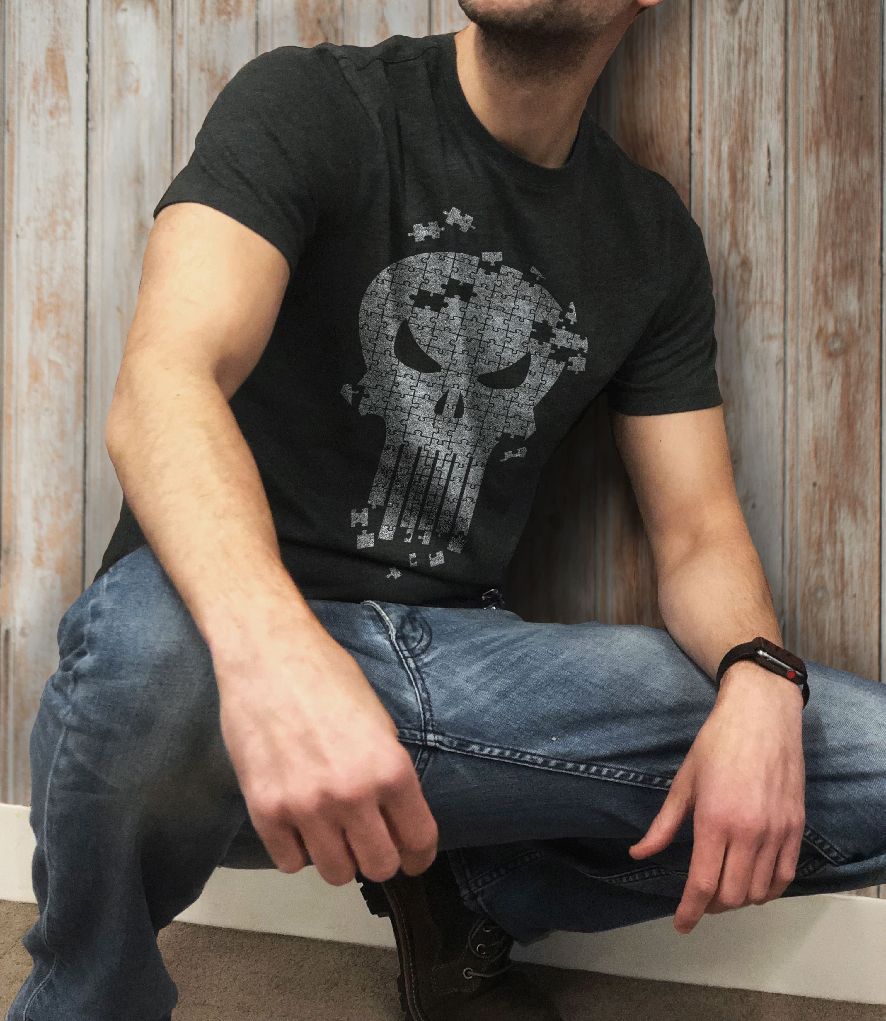 Marvel The Punisher Skull Icon Jigsaw Puzzle T-Shirt