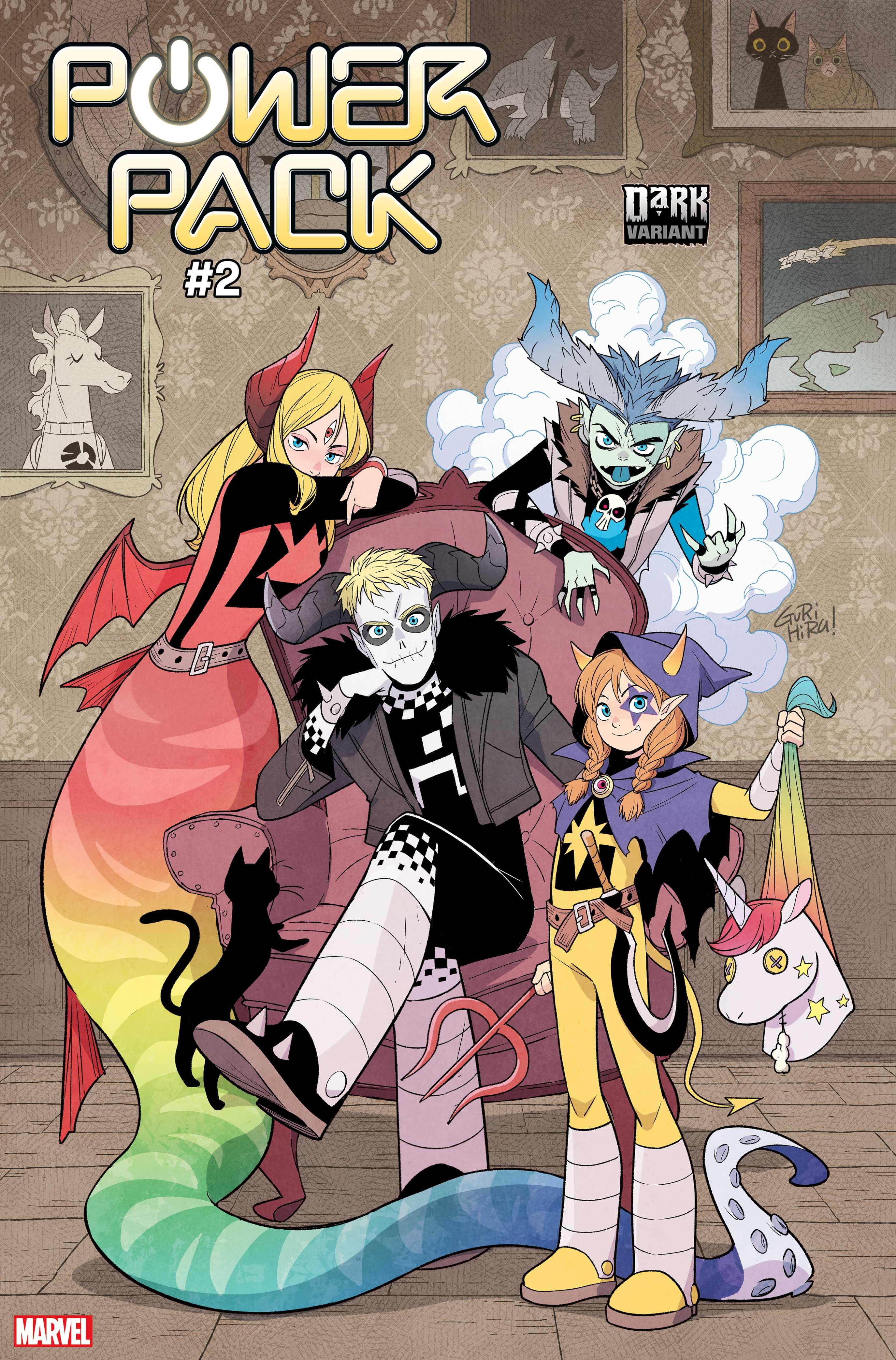 POWER PACK #2 DARK MARVEL VARIANT by GURIHIRU