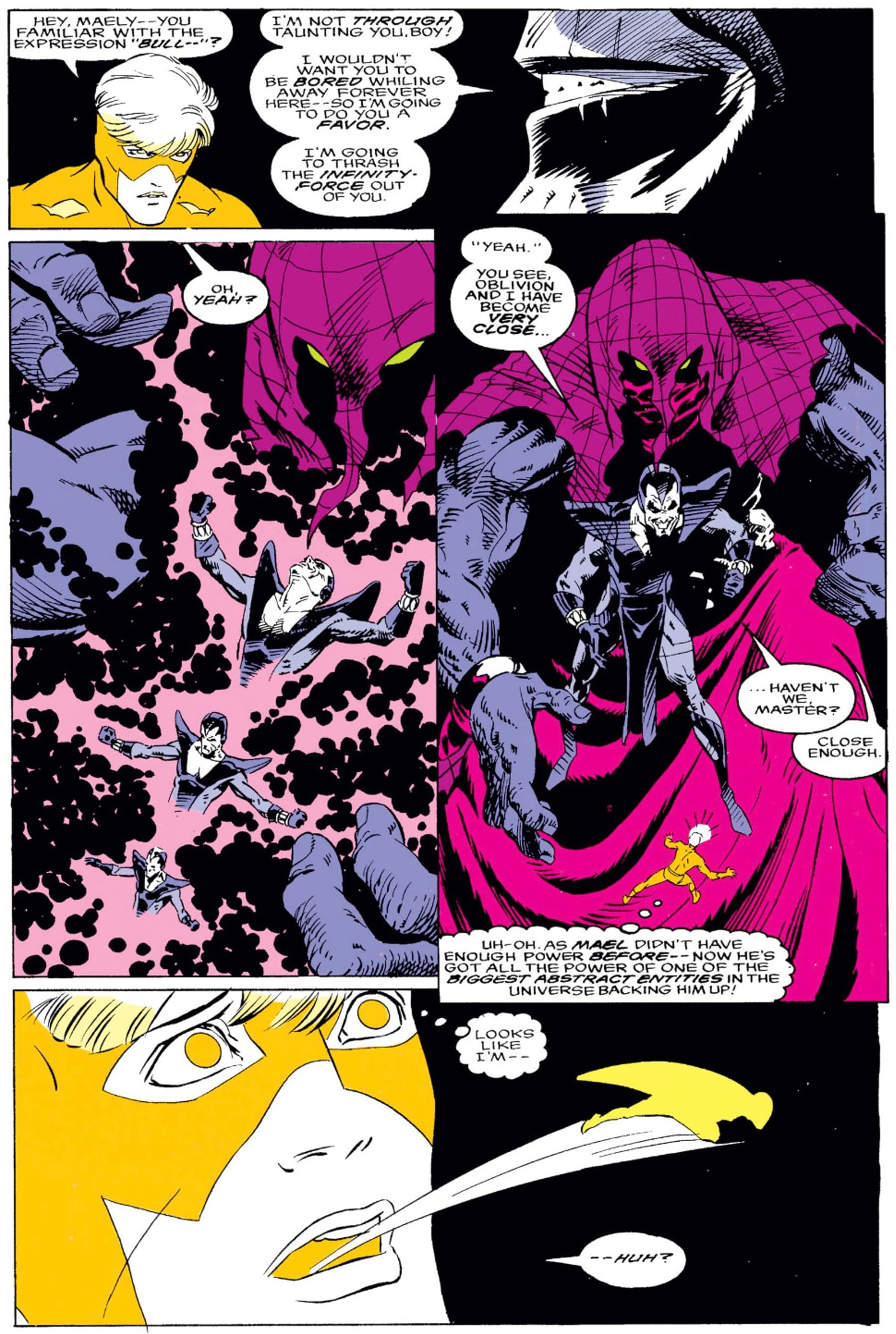 QUASAR (1989) #25 page by Mark Gruenwald and Greg Capullo