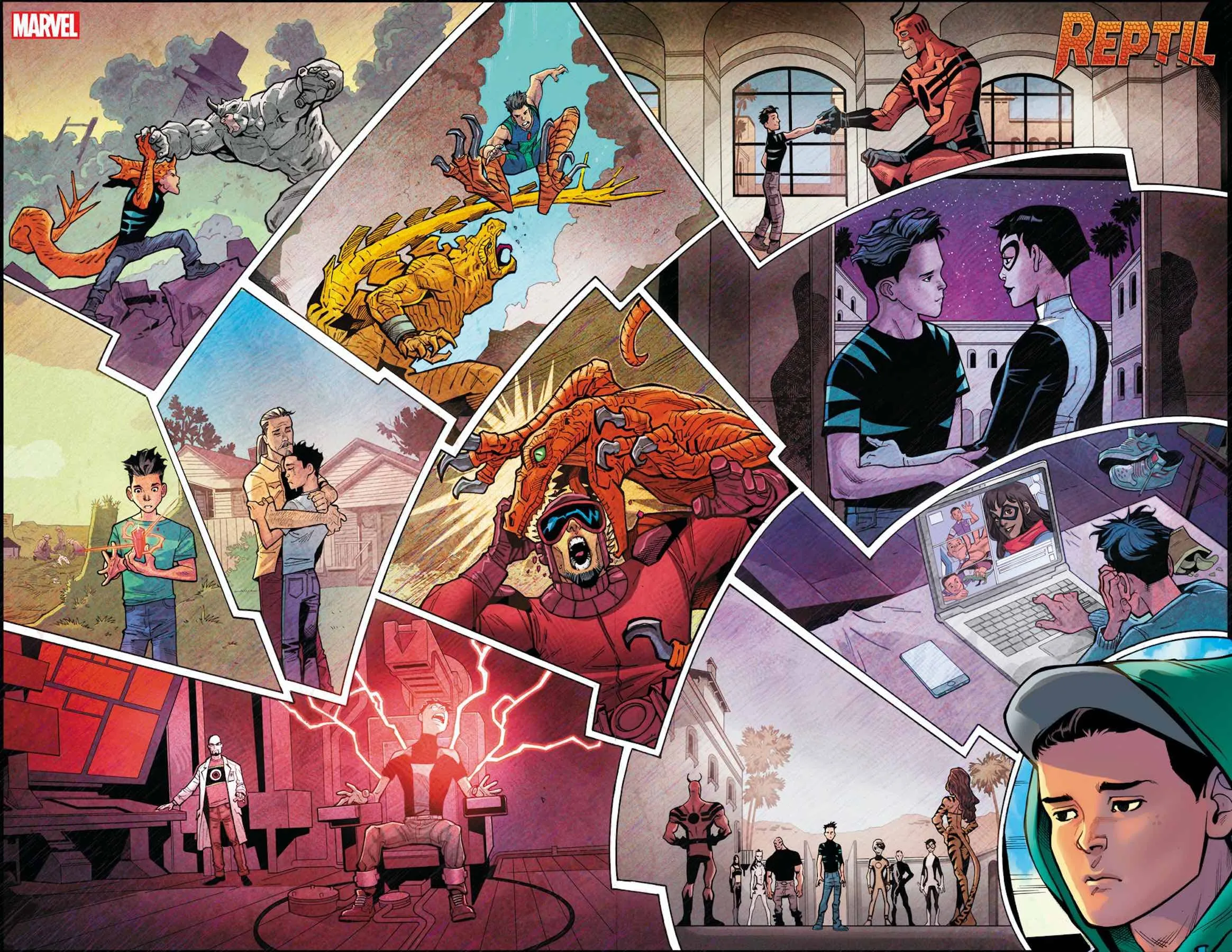 REPTIL #1 preview art by Enid Balám with inks by Victor Olazaba and colors by Carlos Lopez