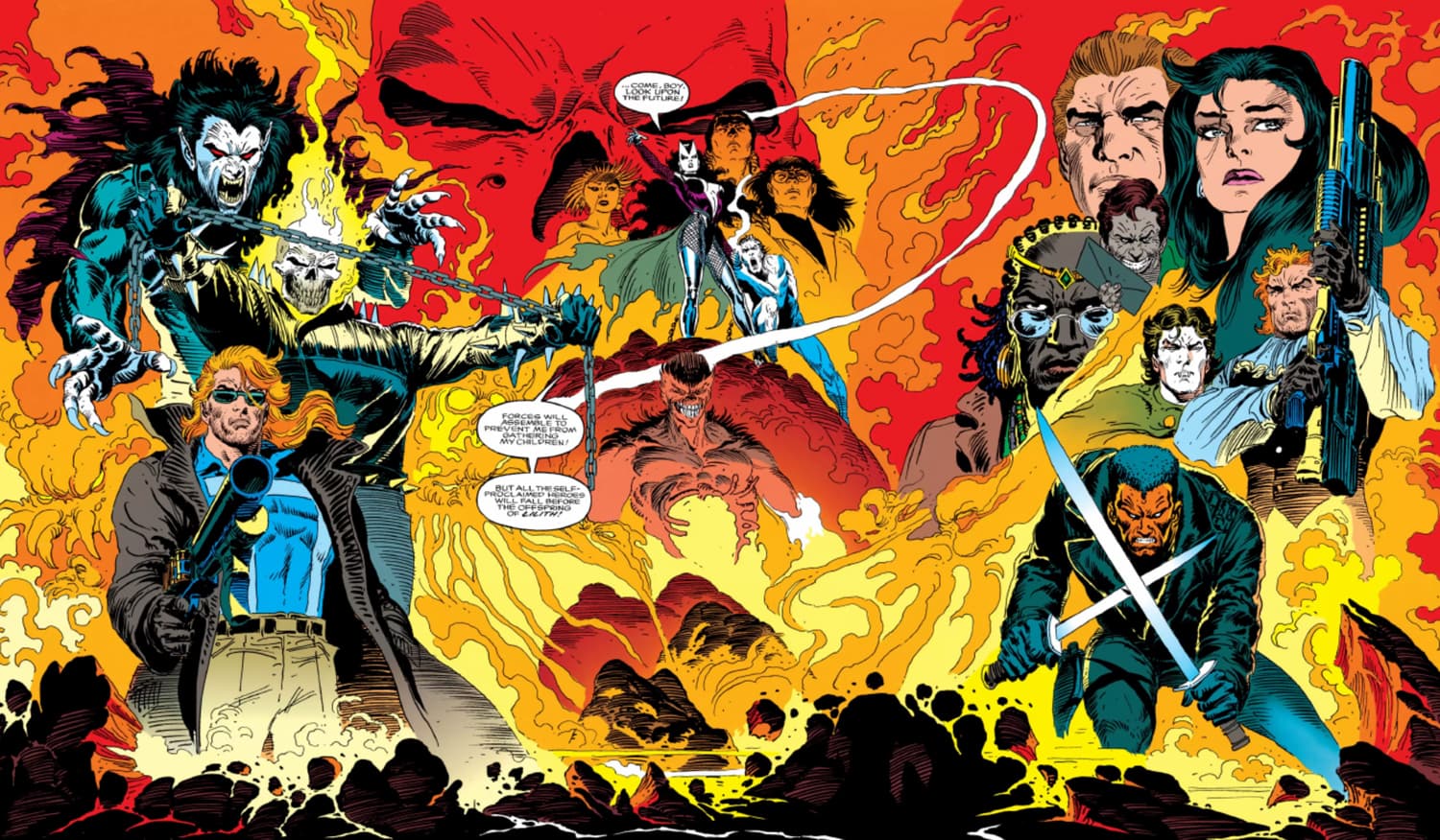 GHOST RIDER (1990) #28 panel by Andy Kubert, Joe Kubert and Gregory Wright