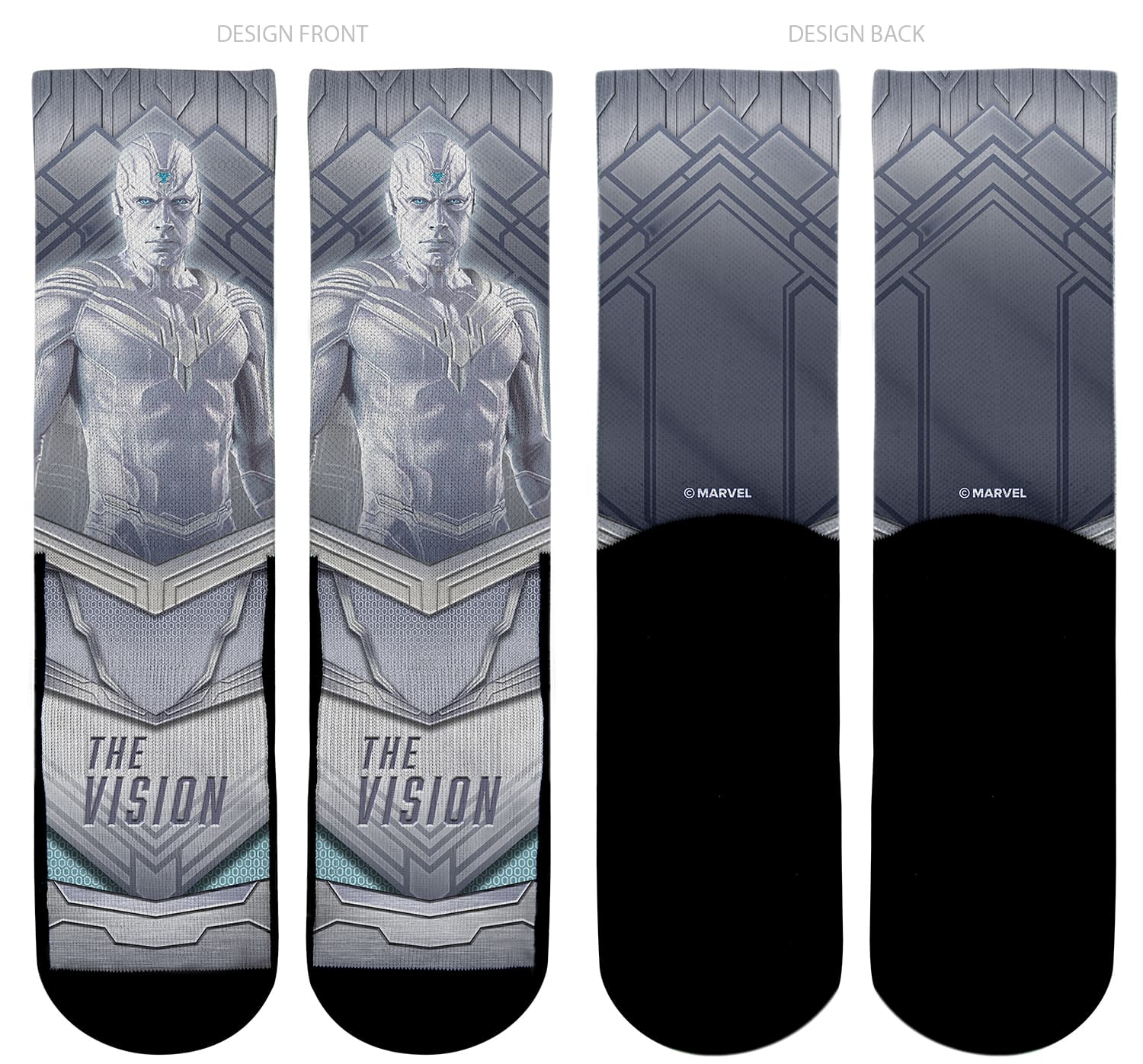 <a href=https://rockemsocks.com/products/wandavision-hero-pose-the-vision>The Vision - Hero Pose Socks</a> / Rock Em Socks