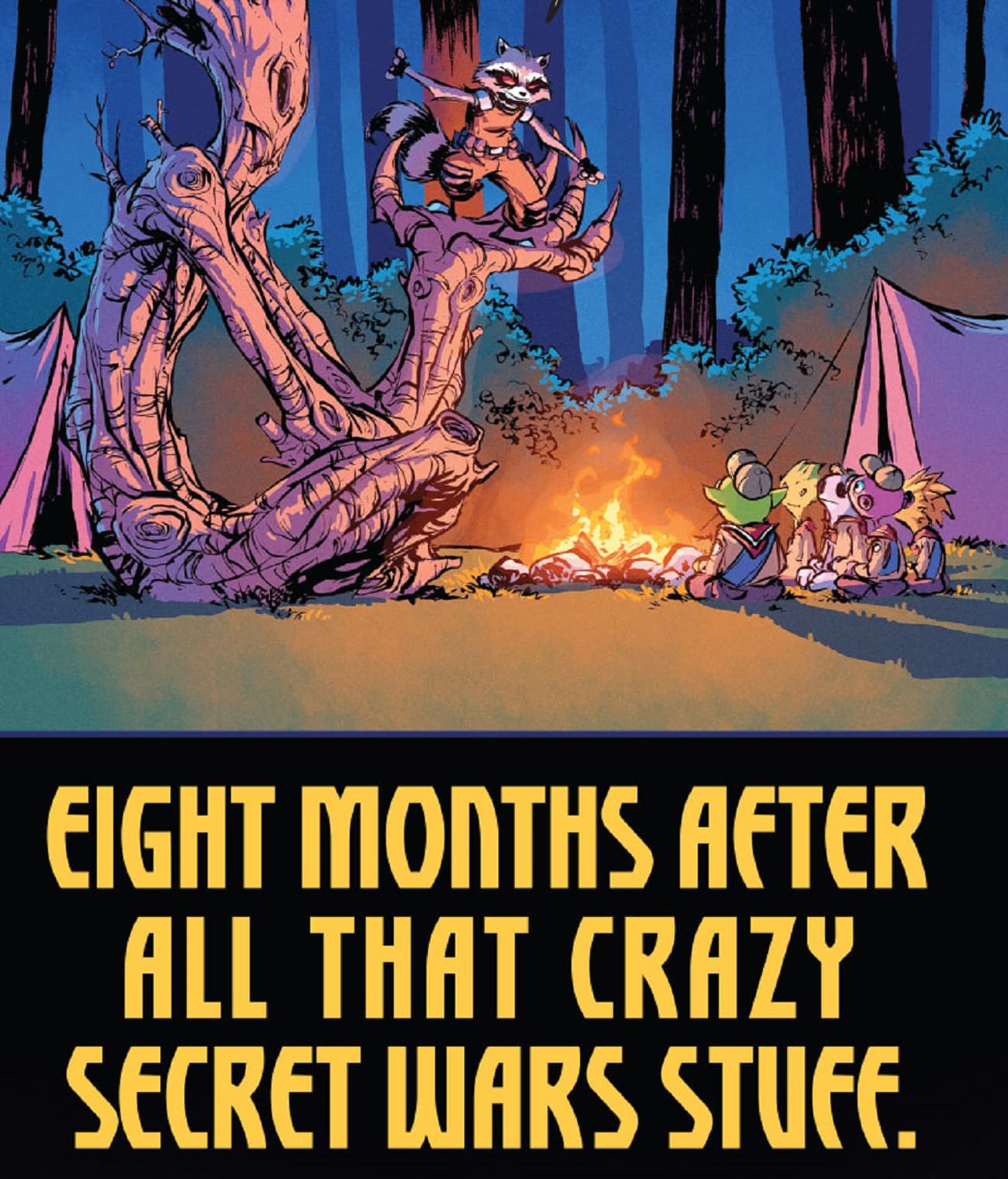 Preview panel from ROCKET RACCOON & GROOT: TALL TAILS INFINITY COMIC (2023) #1.