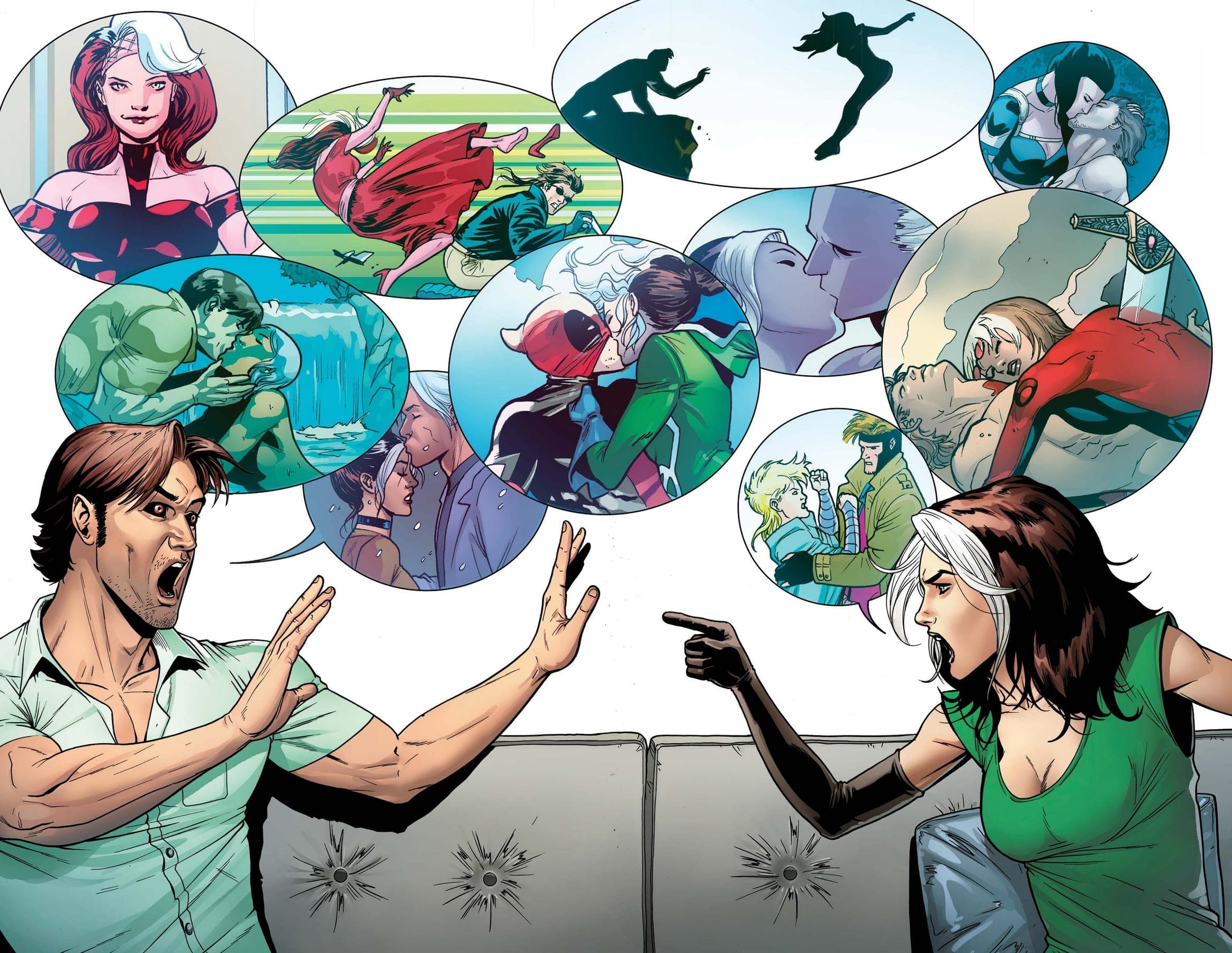 ROGUE & GAMBIT (2018) #2 page by Kelly Thompson and Pere Perez