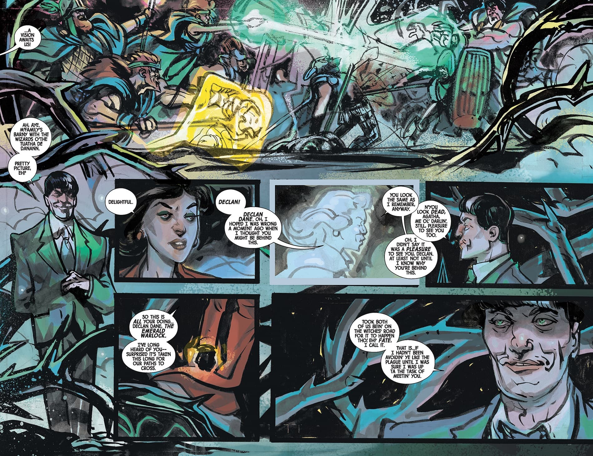 The Scarlet Witch and Agatha encounter the Emerald Warlock!