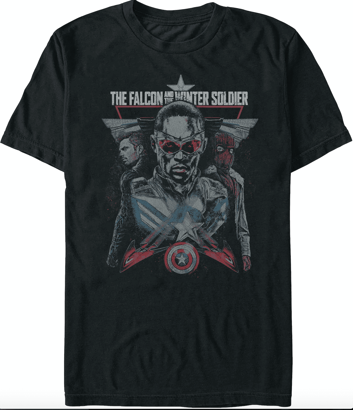<a href=https://www.hottopic.com/product/marvel-the-falcon-and-the-winter-soldier-the-characters-t-shirt/15718030.html>The Characters T-Shirt</a> / Hot Topic