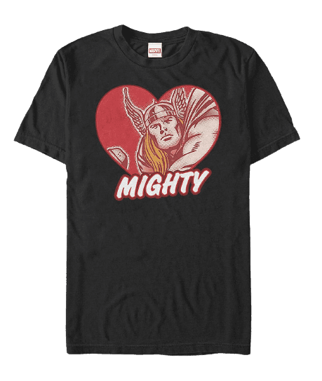 Thor So Mighty t-shirt / shop it <a href=https://www.hottopic.com/product/marvel-thor-so-mighty-t-shirt/16009364.html>here</a>