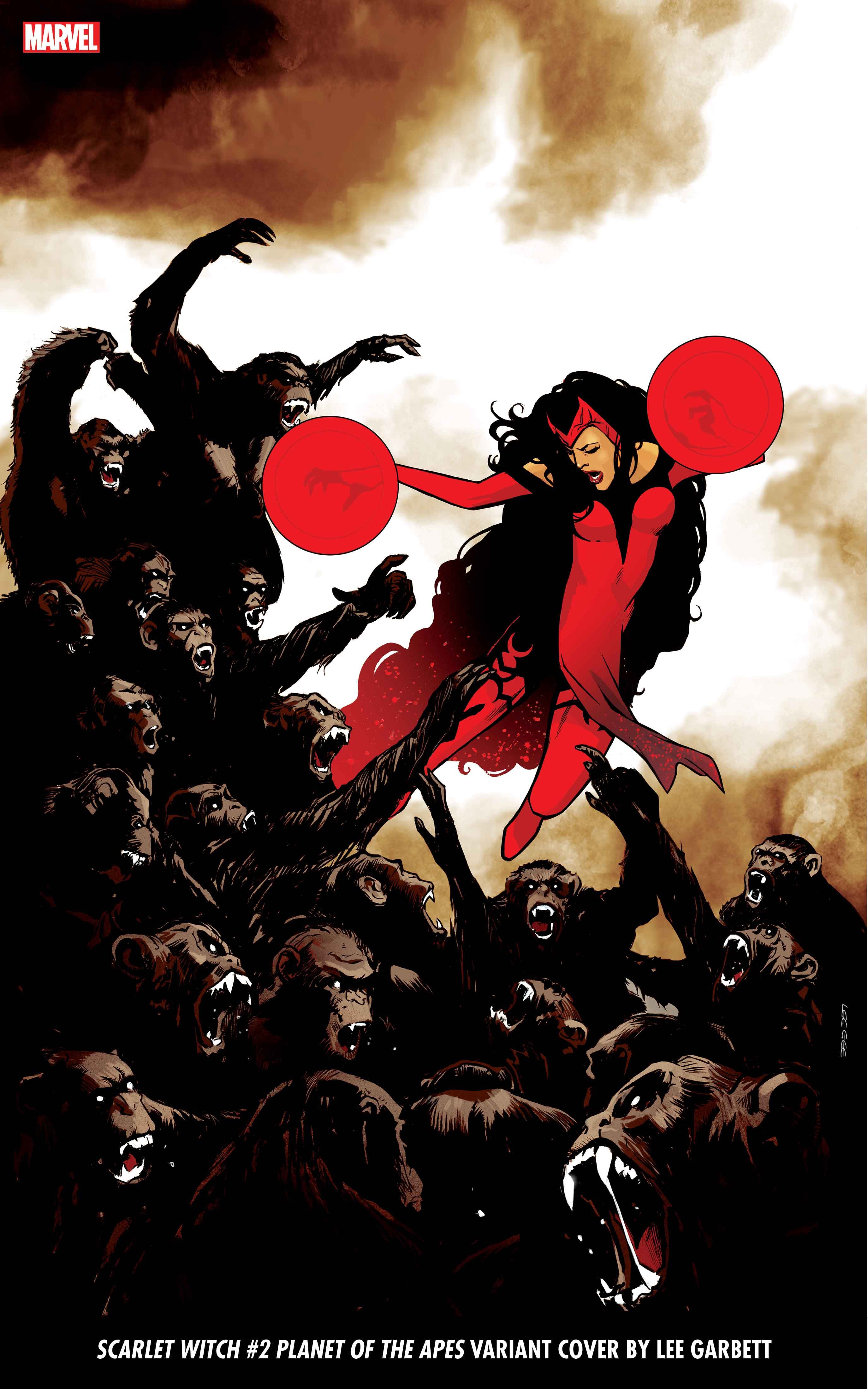 SCARLET WITCH #2 PLANET OF THE APES VARIANT COVER BY LEE GARBETT